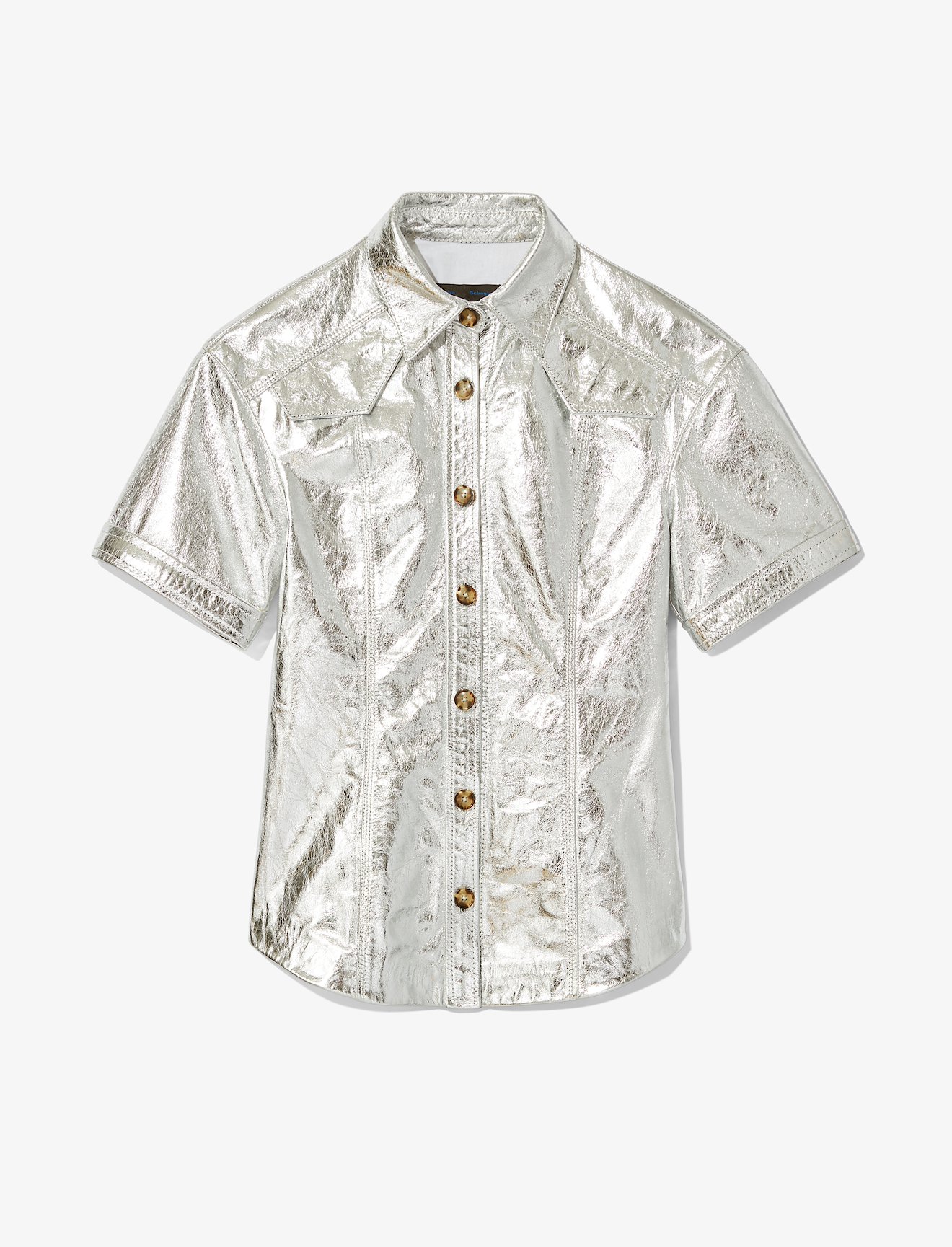Metallic Short Sleeve Top #5
