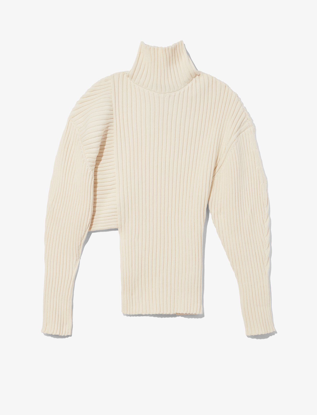 Midweight Rib Asymmetric Turtleneck #4