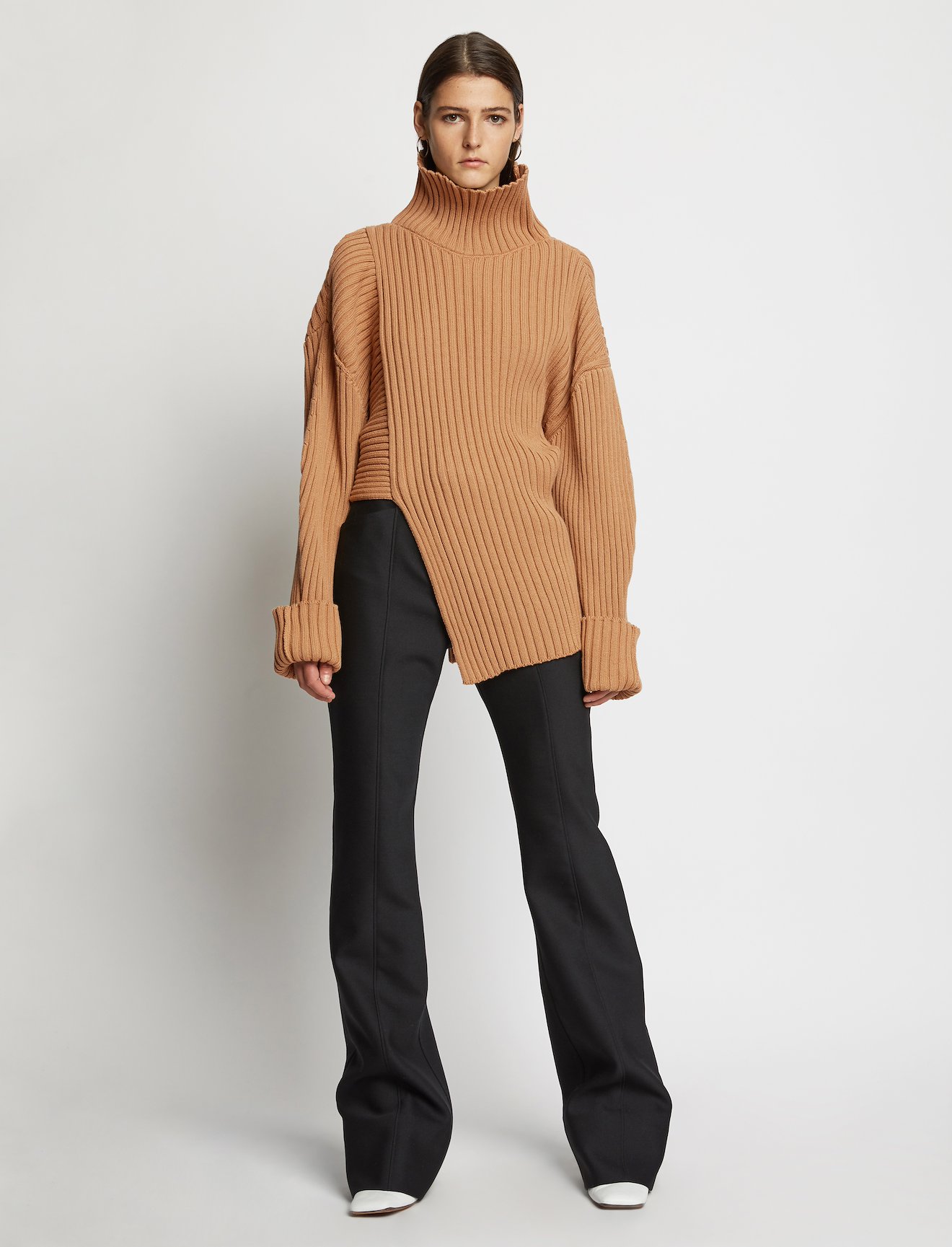 Midweight Rib Asymmetric Turtleneck #1