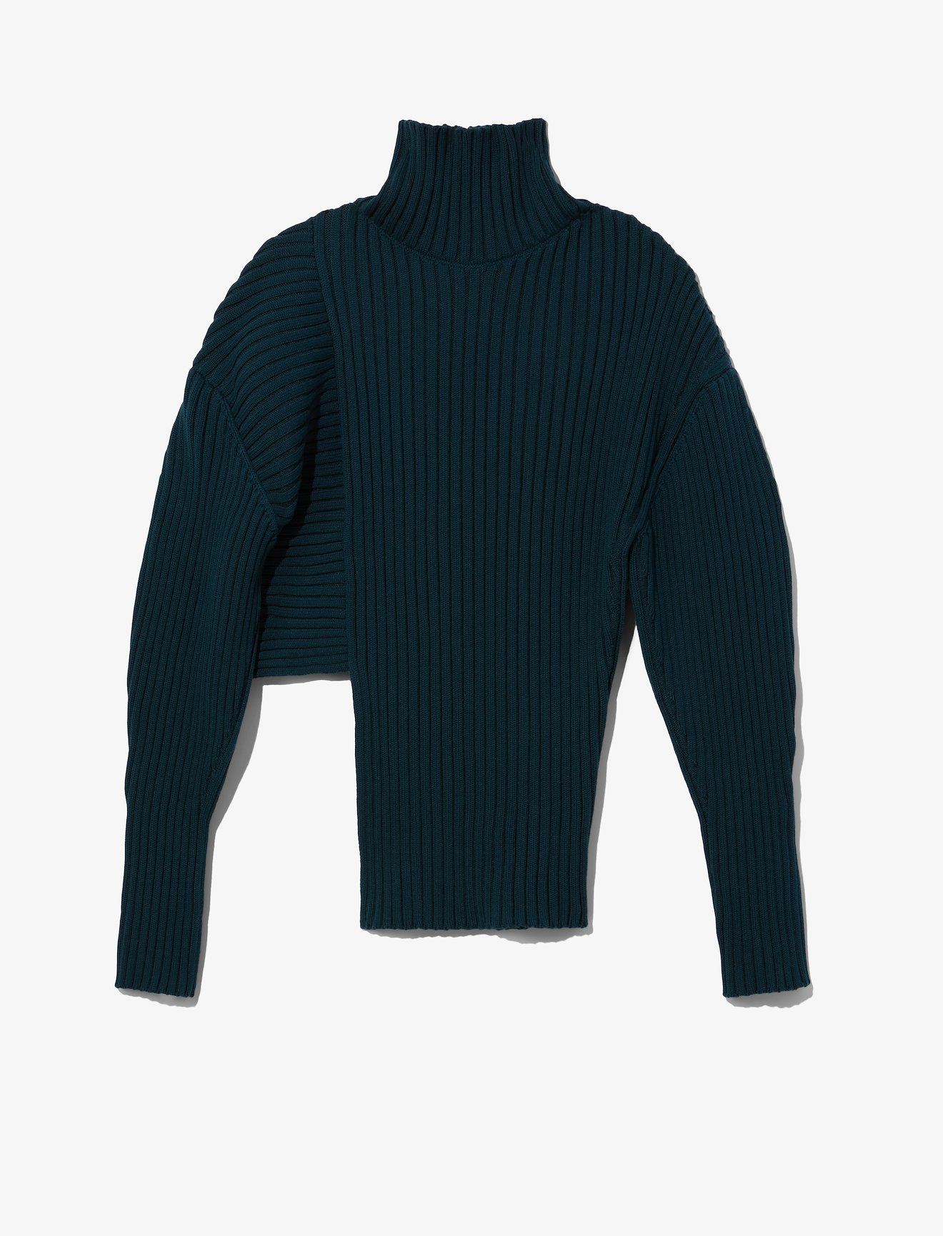 Midweight Rib Asymmetric Turtleneck #4