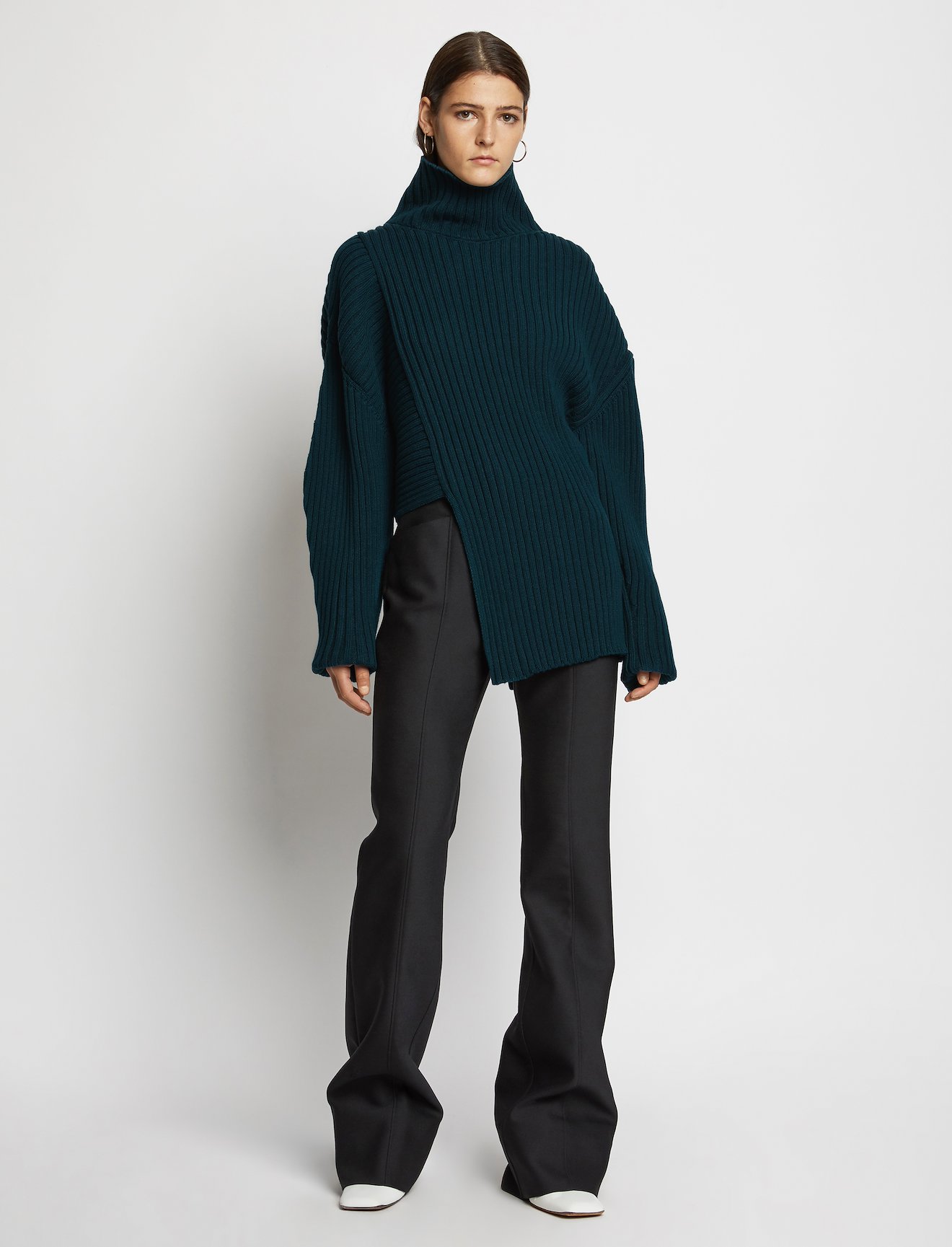 Midweight Rib Asymmetric Turtleneck #1