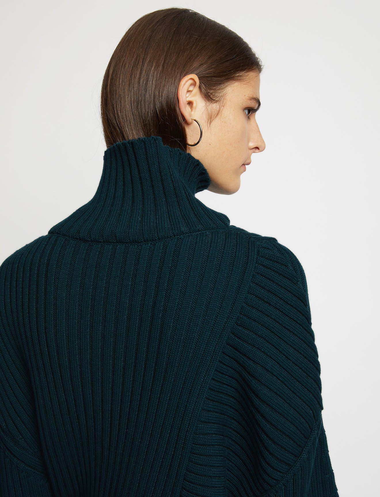 Midweight Rib Asymmetric Turtleneck #3