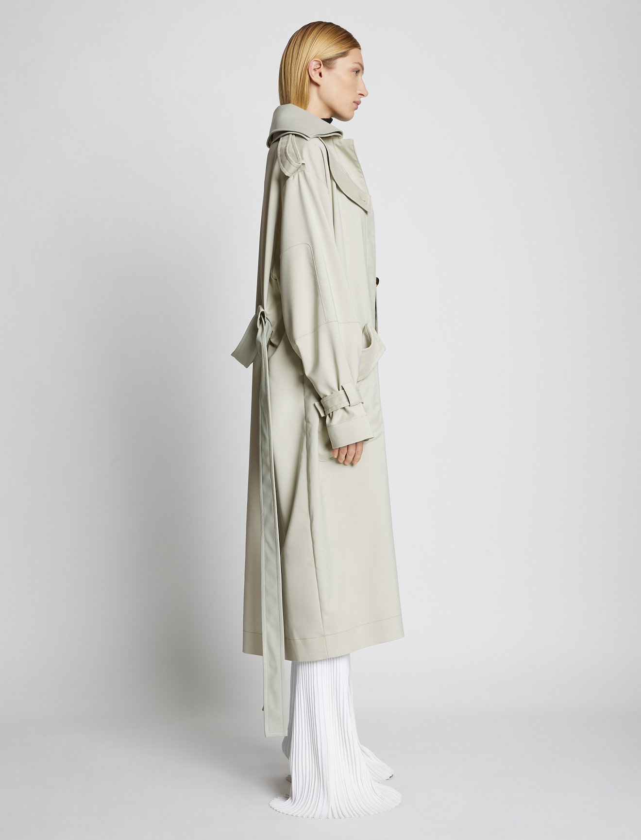 Nylon Gabardine Trench Coat #1
