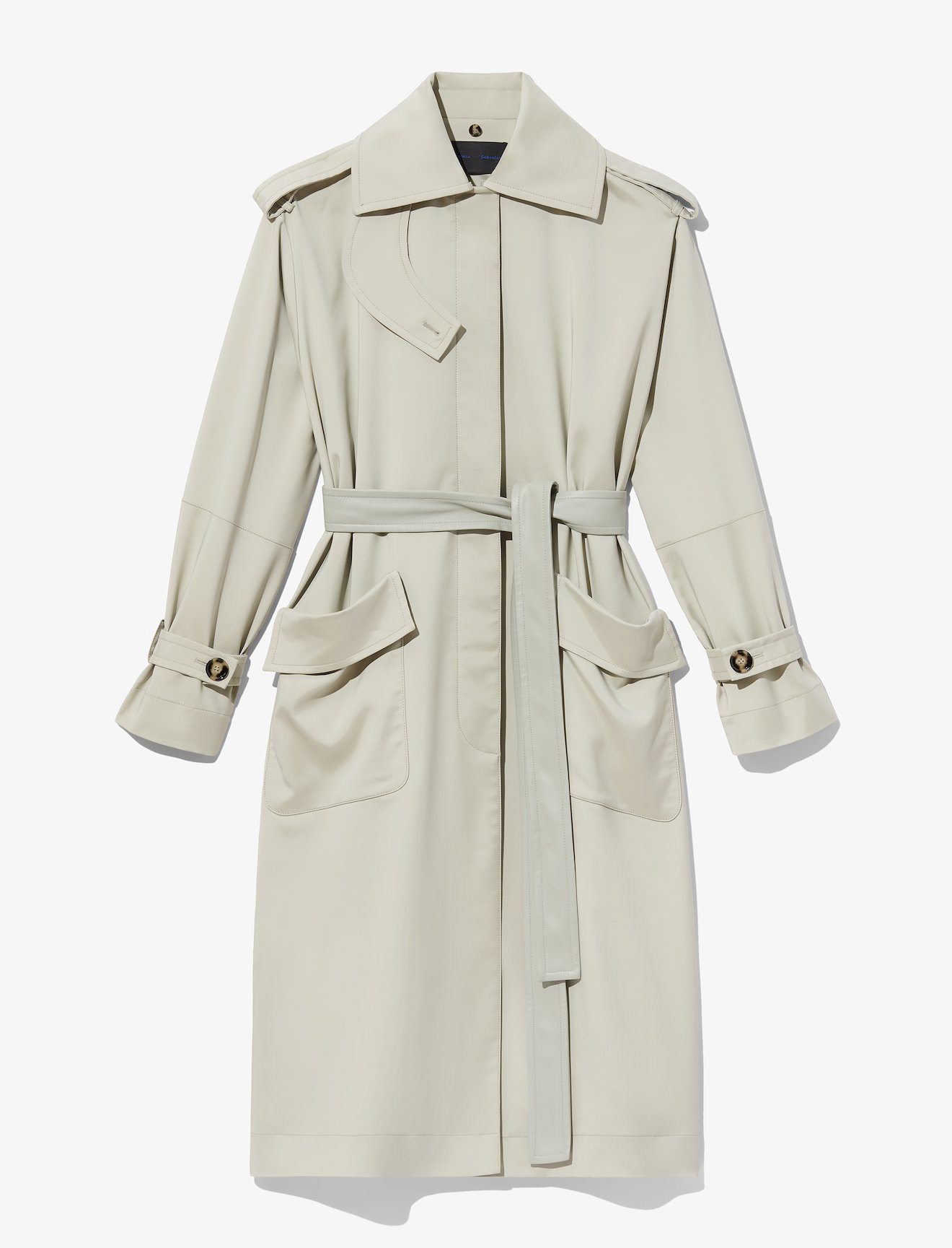 Nylon Gabardine Trench Coat #4