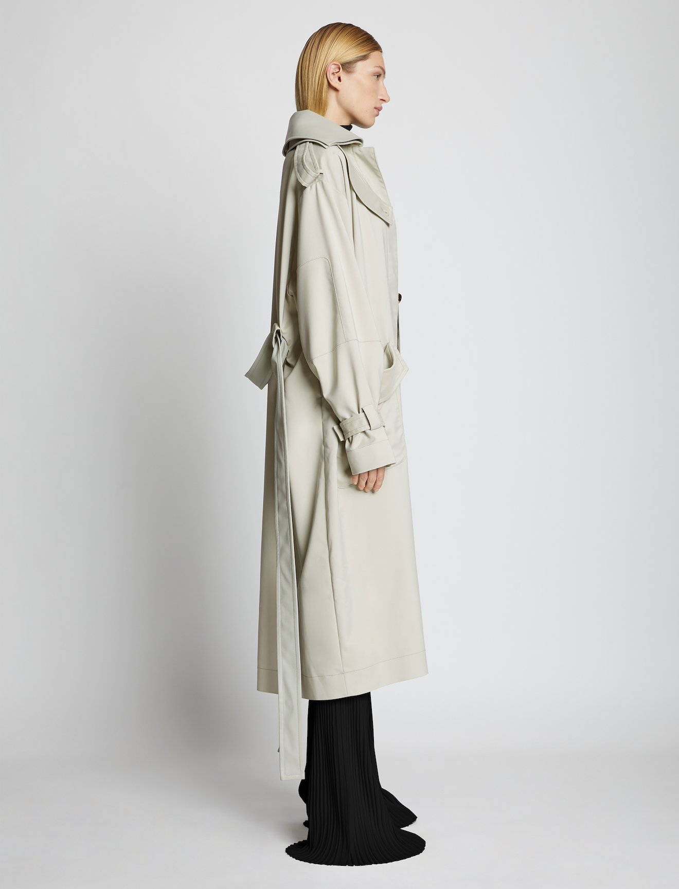 Nylon Gabardine Trench Coat #1