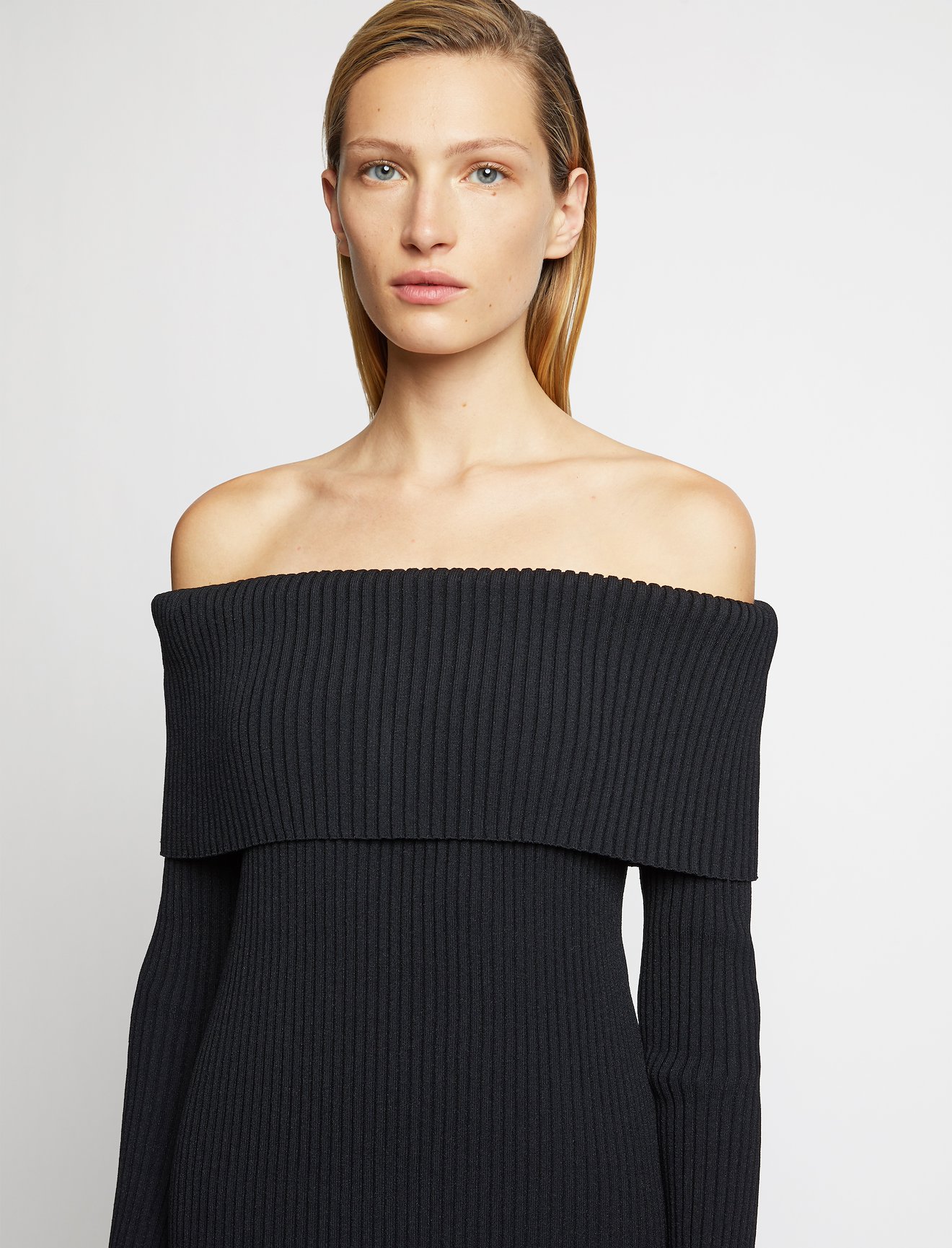 Off Shoulder Rib Knit Top #3