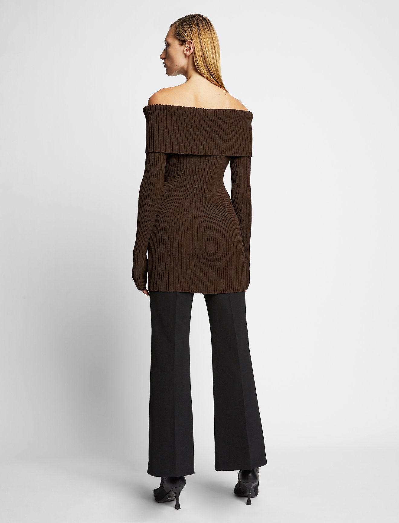 Off Shoulder Rib Knit Top #2