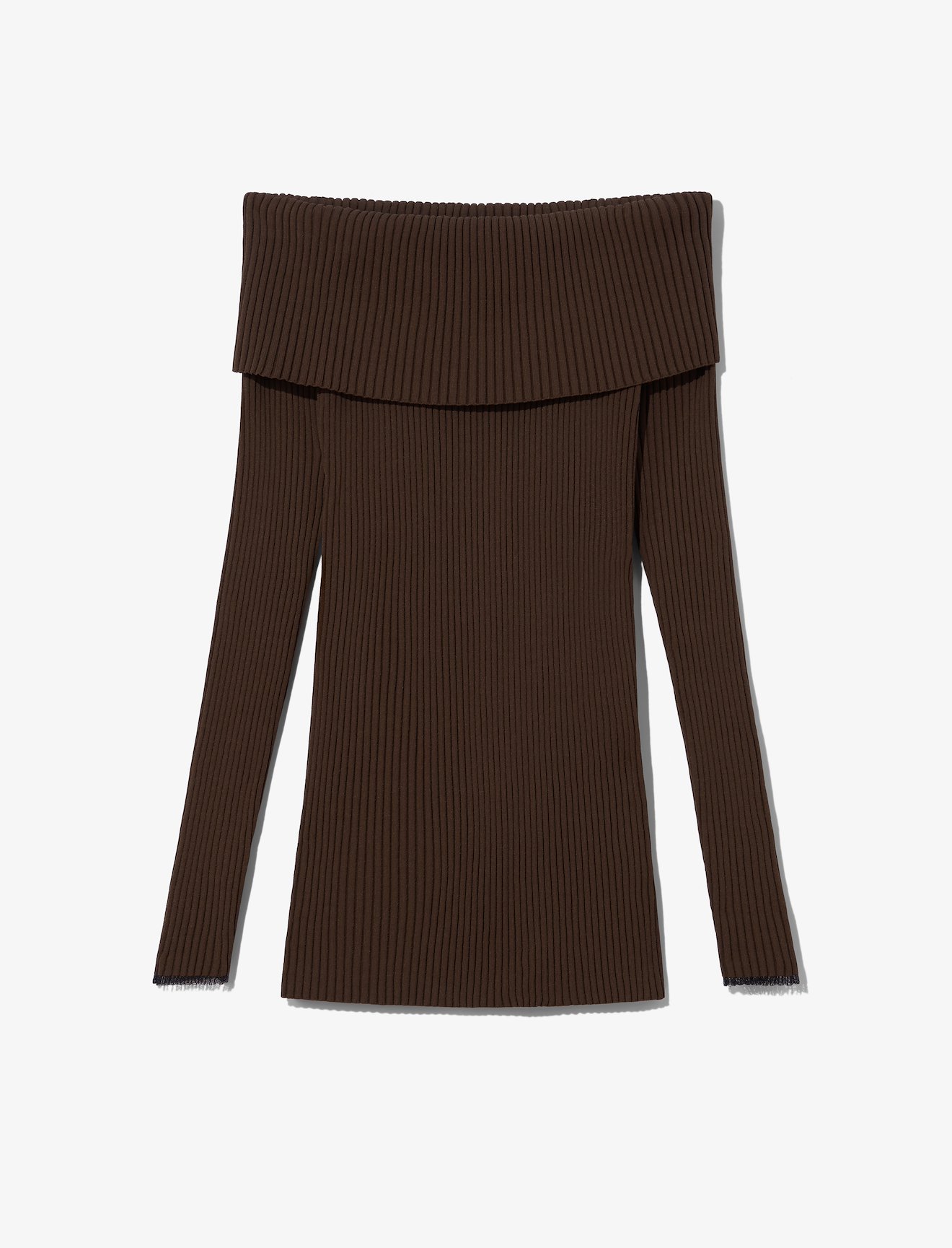 Off Shoulder Rib Knit Top #4