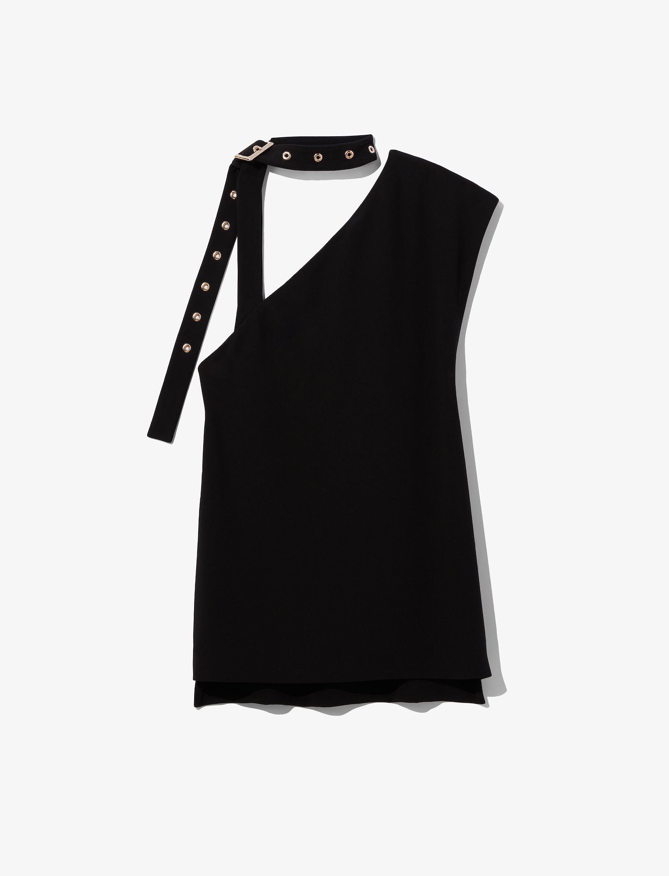 One Shoulder Belted Neckband Top #4