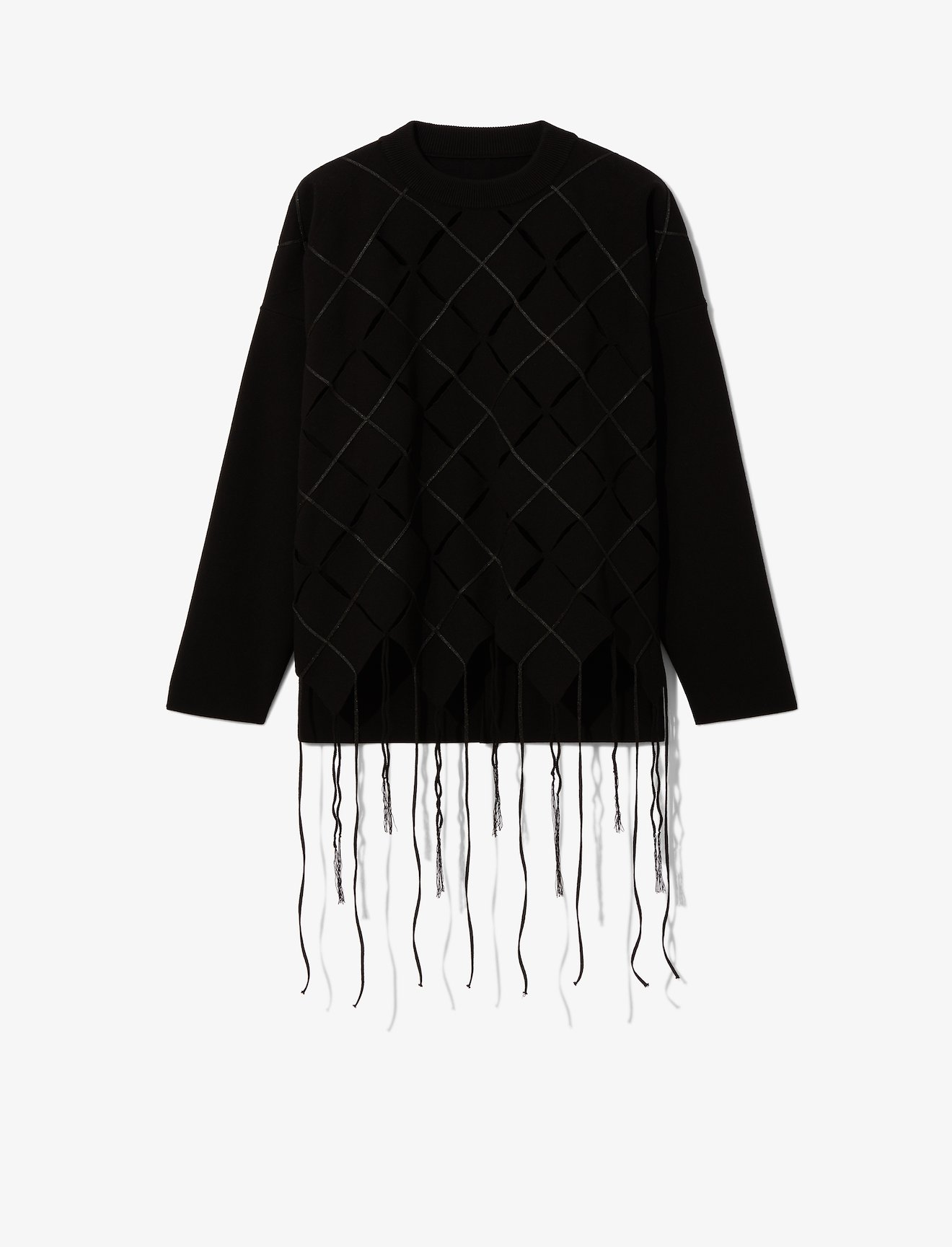 Open Argyle Knit Top #4