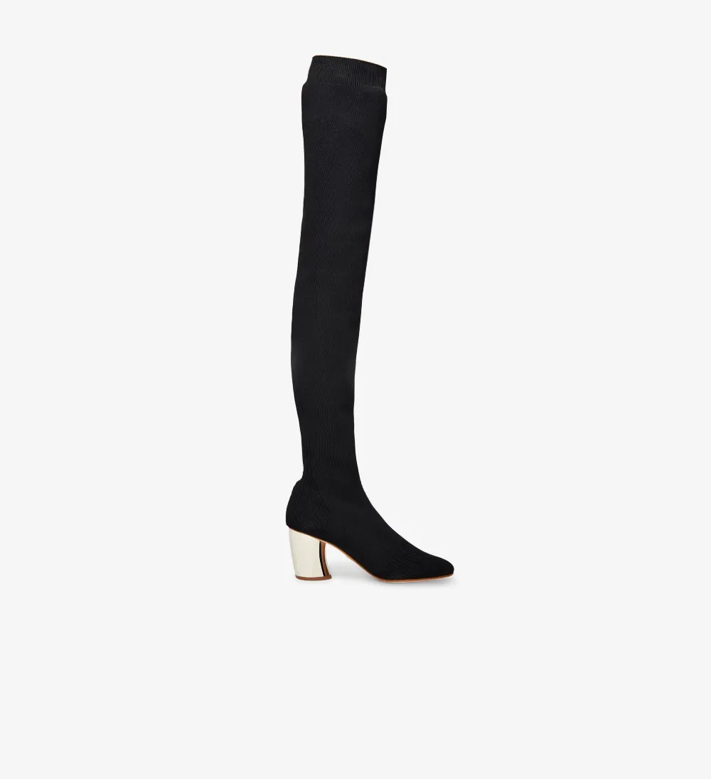 Over-the-Knee Knit Sock Boots