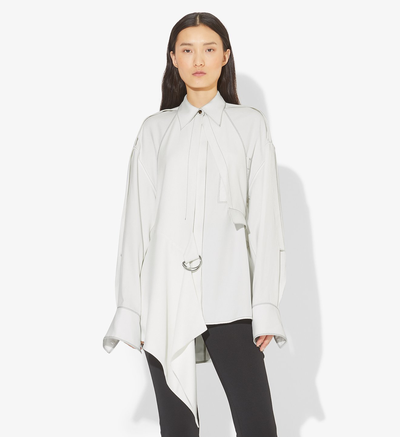 Oversized Topstitched Shirt