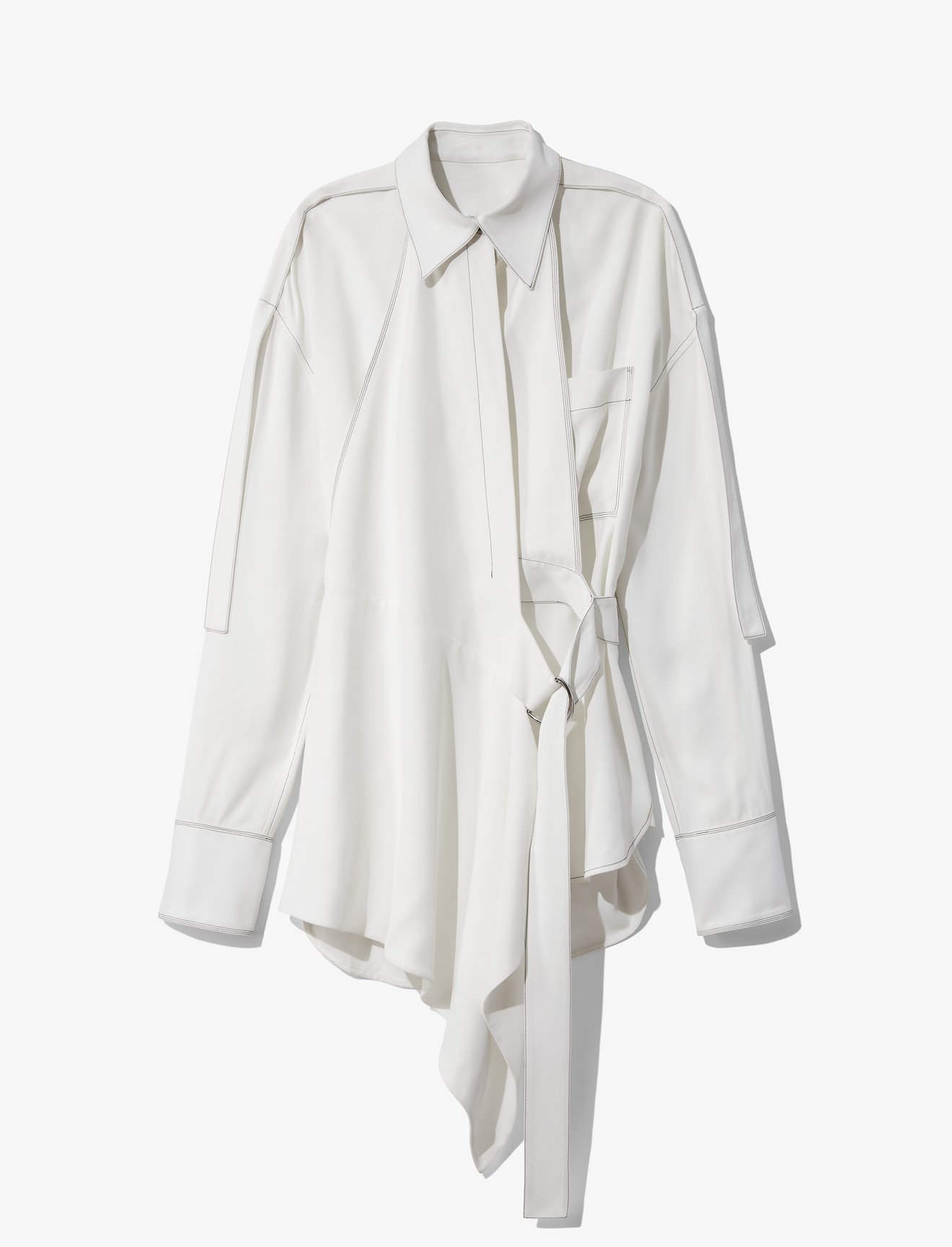 Oversized Topstitched Shirt #4
