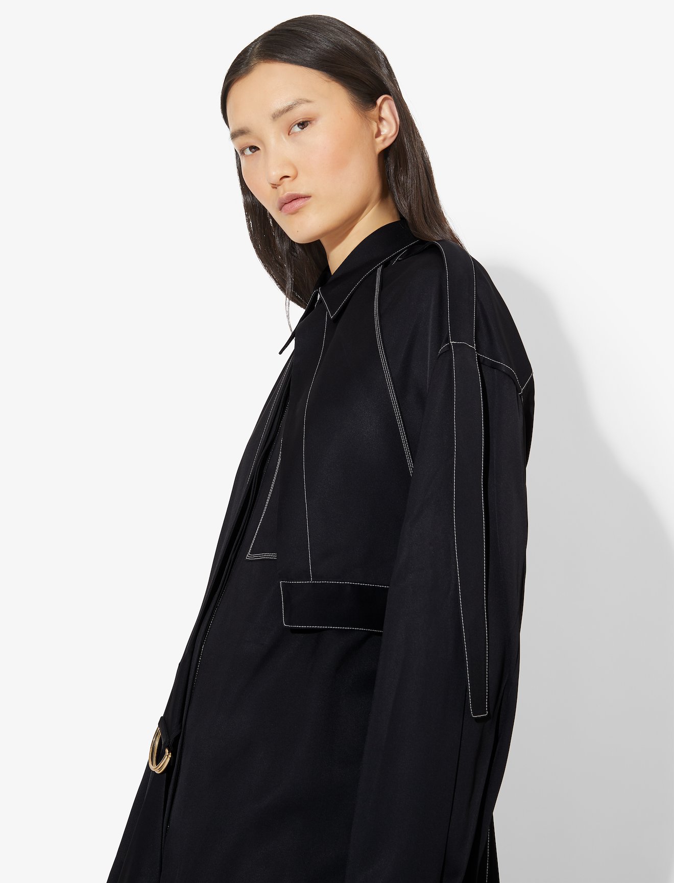 Oversized Topstitched Shirt #3