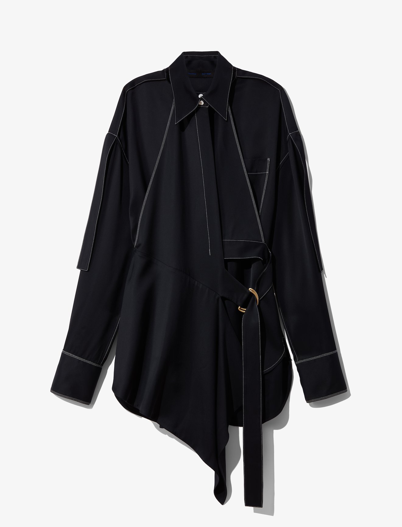 Oversized Topstitched Shirt #4