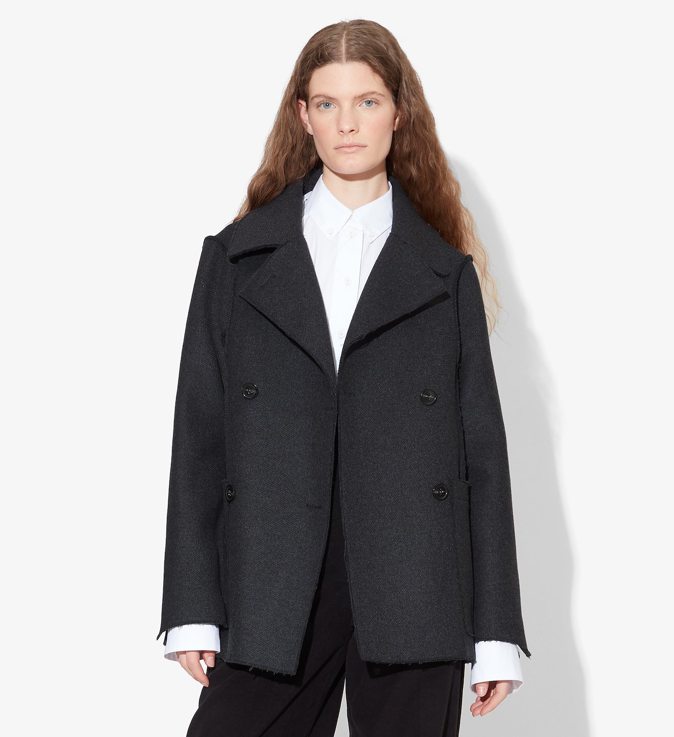 Oversized Wool Cashmere Peacoat