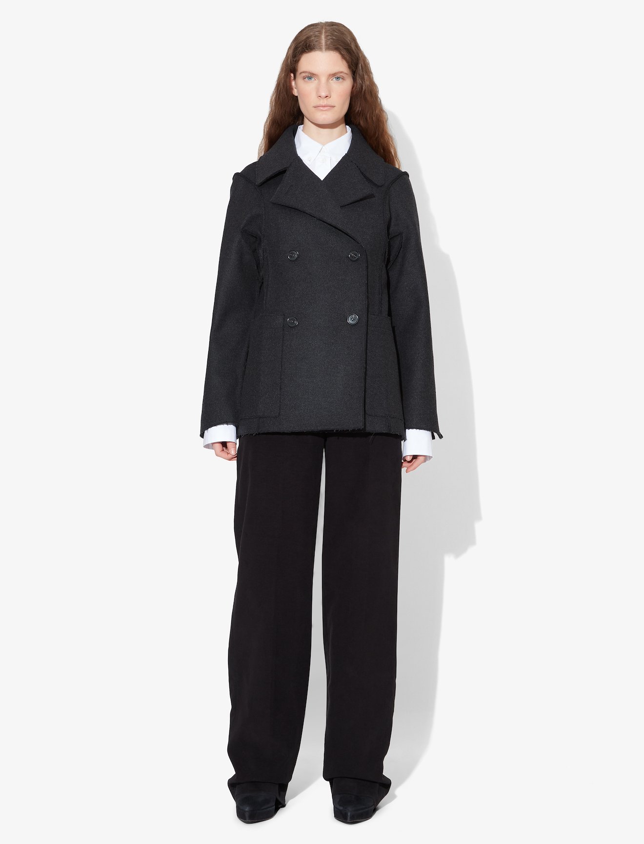 Oversized Wool Cashmere Peacoat #1