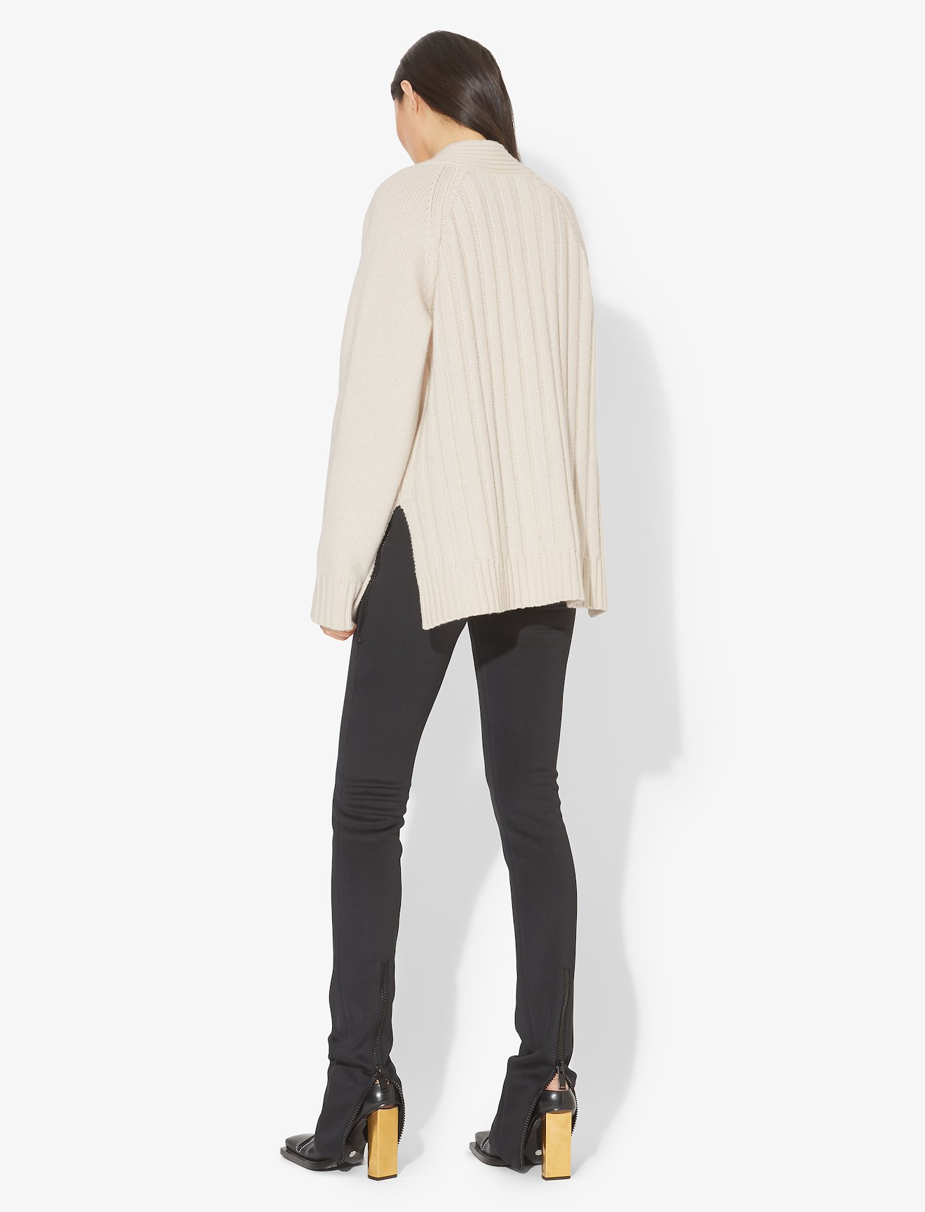 Oversized Wool Cashmere V-Neck Knit Top #2