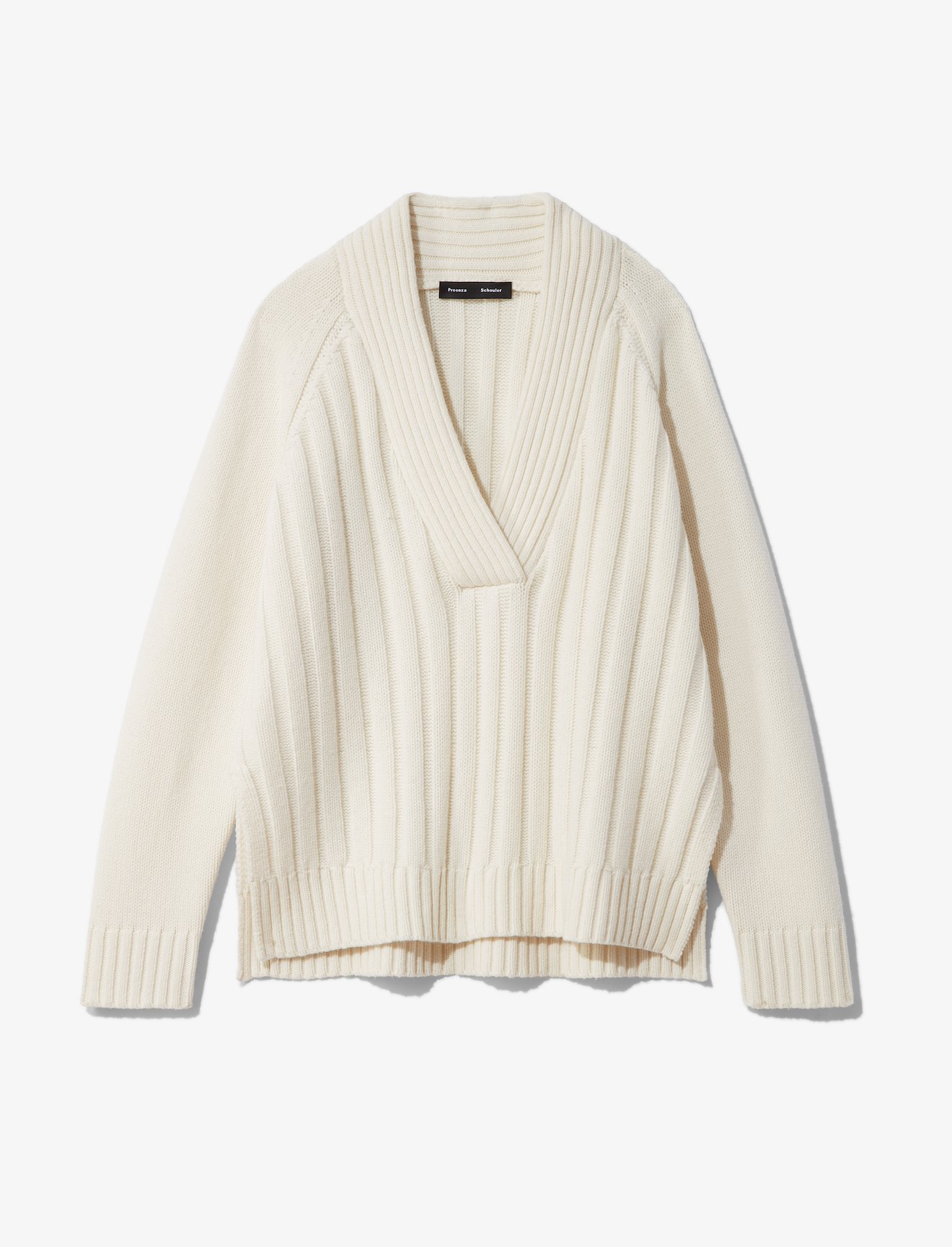 Oversized Wool Cashmere V-Neck Knit Top #4