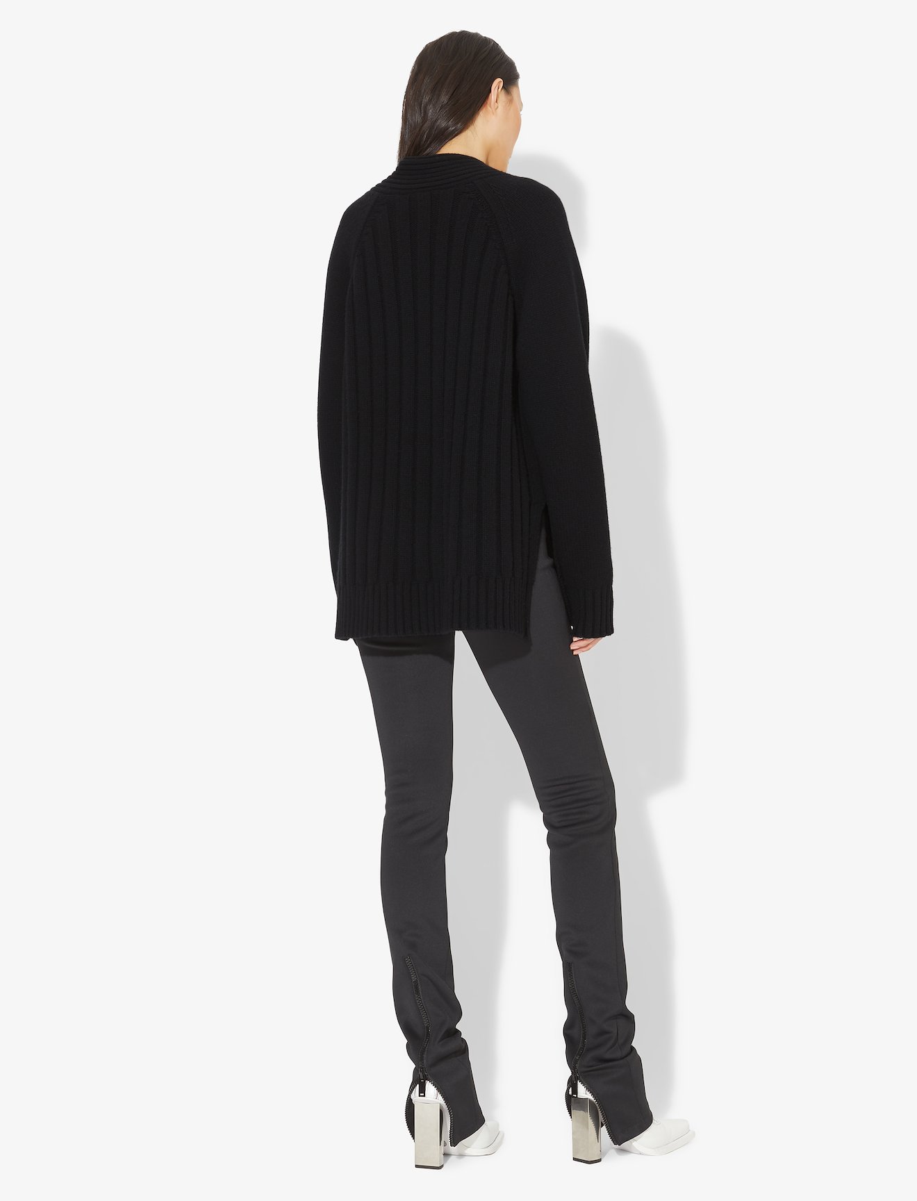 Oversized Wool Cashmere V-Neck Knit Top #2