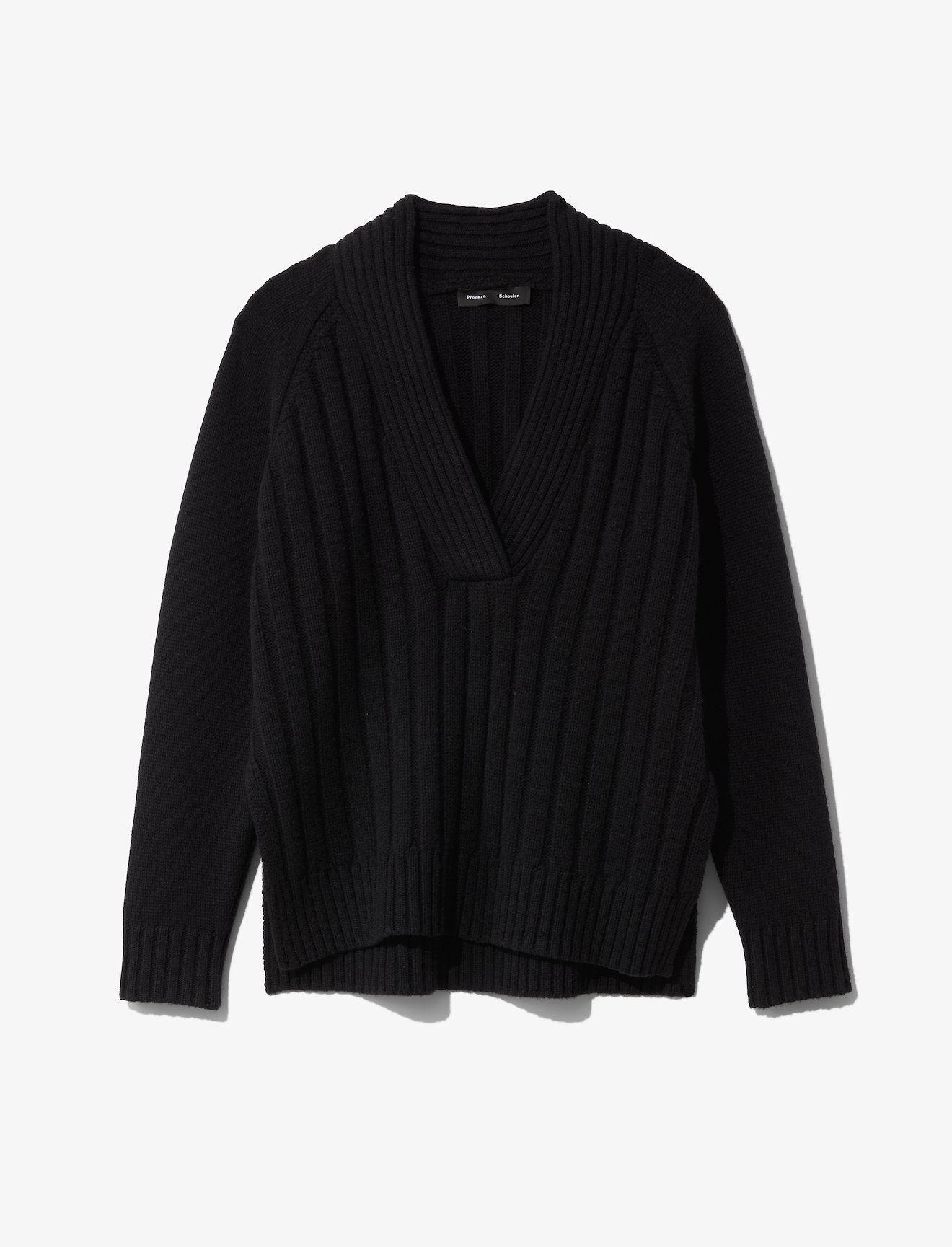 Oversized Wool Cashmere V-Neck Knit Top #4
