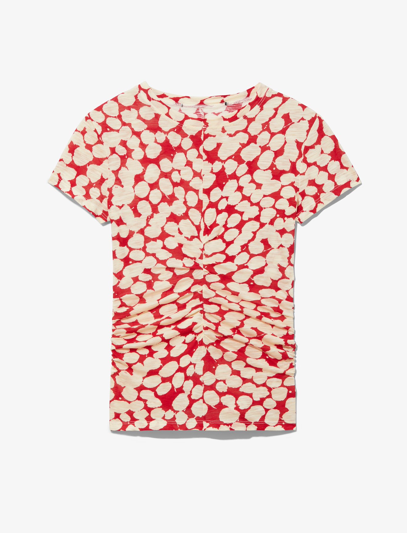 Painted Dot Cinched Short Sleeve T-Shirt #4
