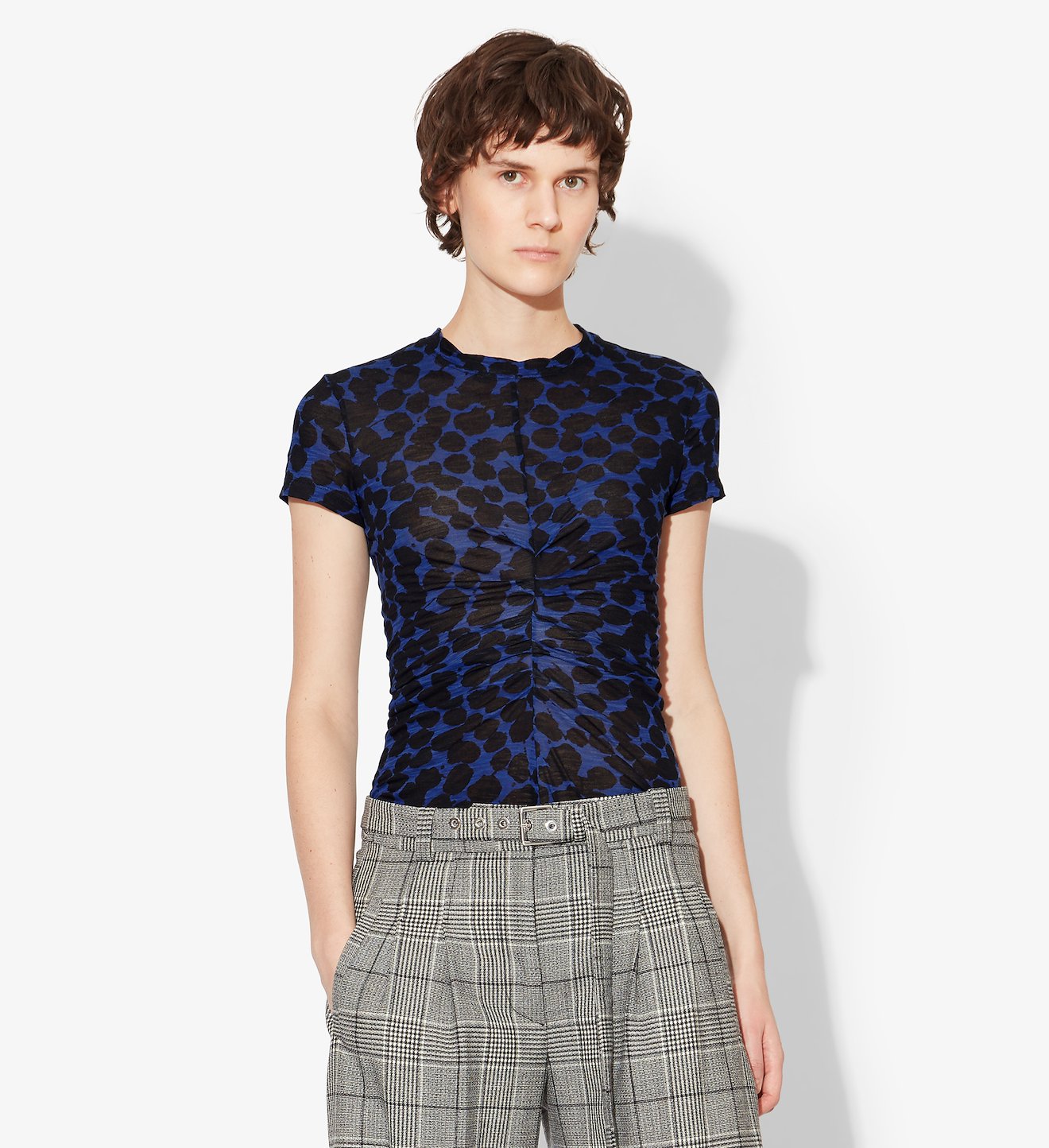 Painted Dot Cinched Short Sleeve T-Shirt