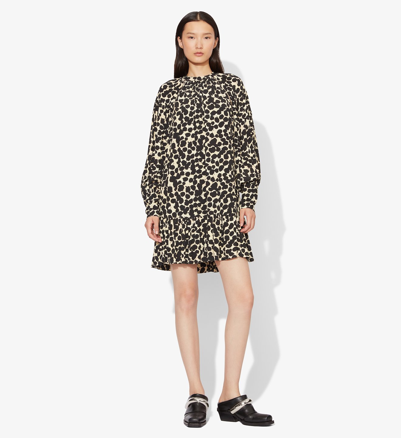 Painted Dot Long Sleeve Dress