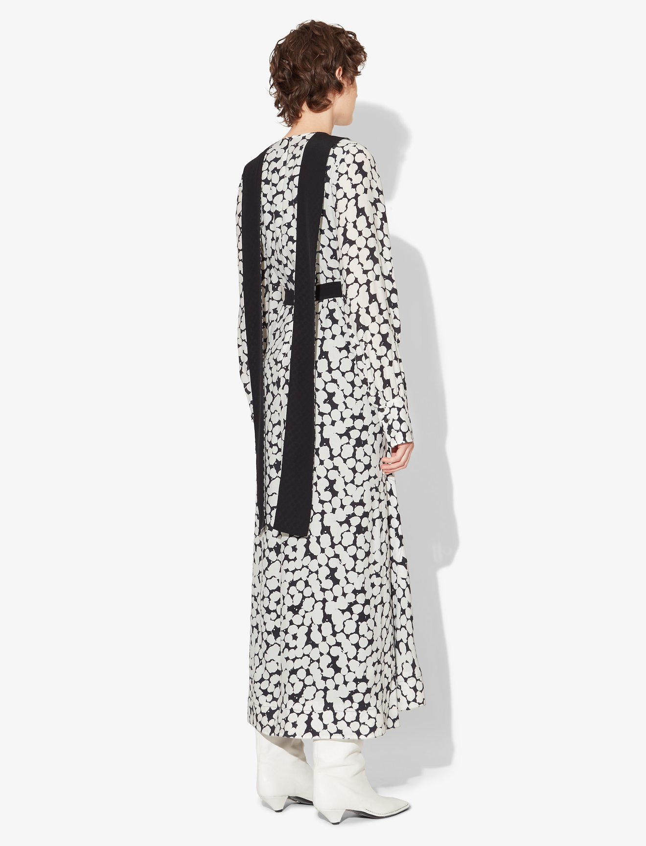 Painted Dot Long Sleeve Tie Dress #2