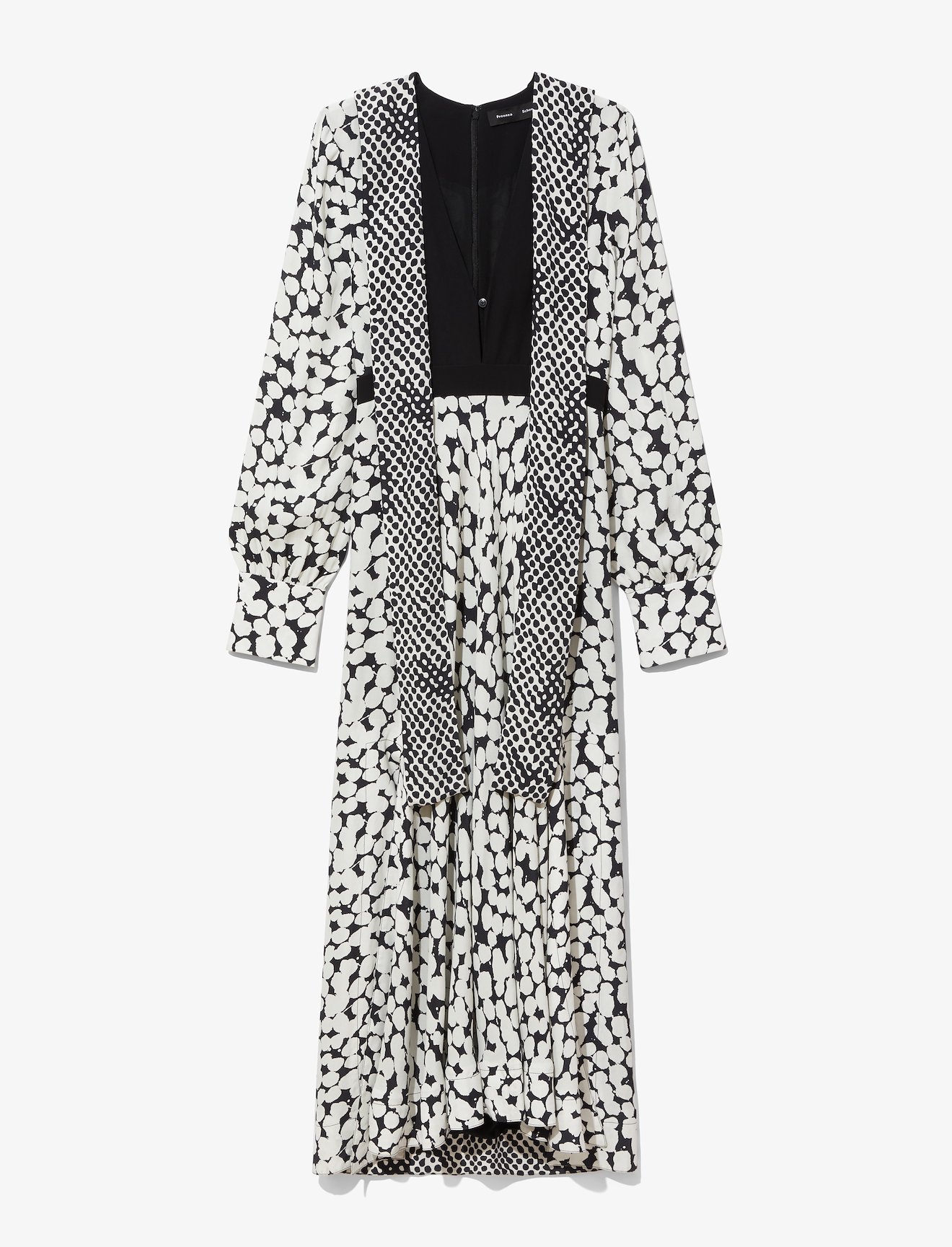 Painted Dot Long Sleeve Tie Dress #4