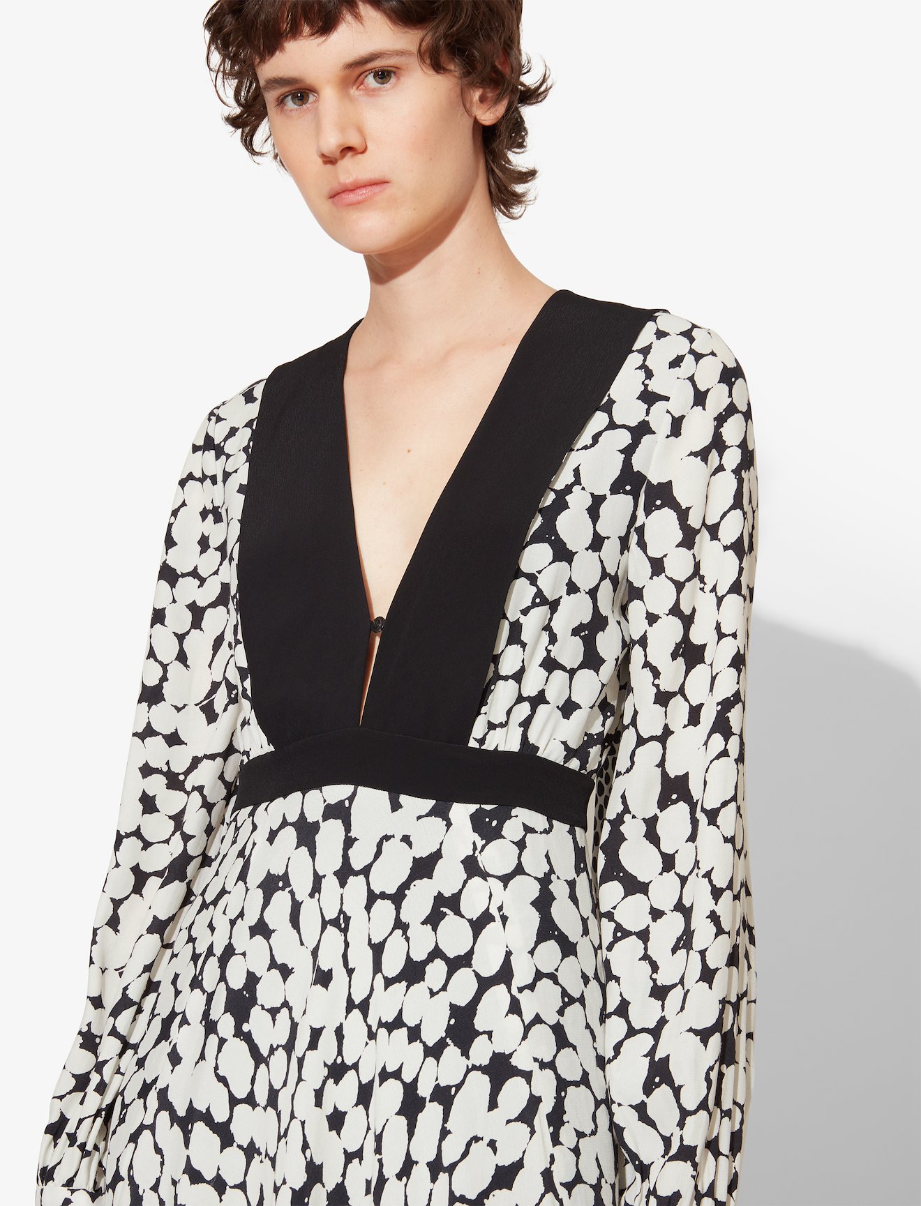 Painted Dot Long Sleeve Tie Dress #3