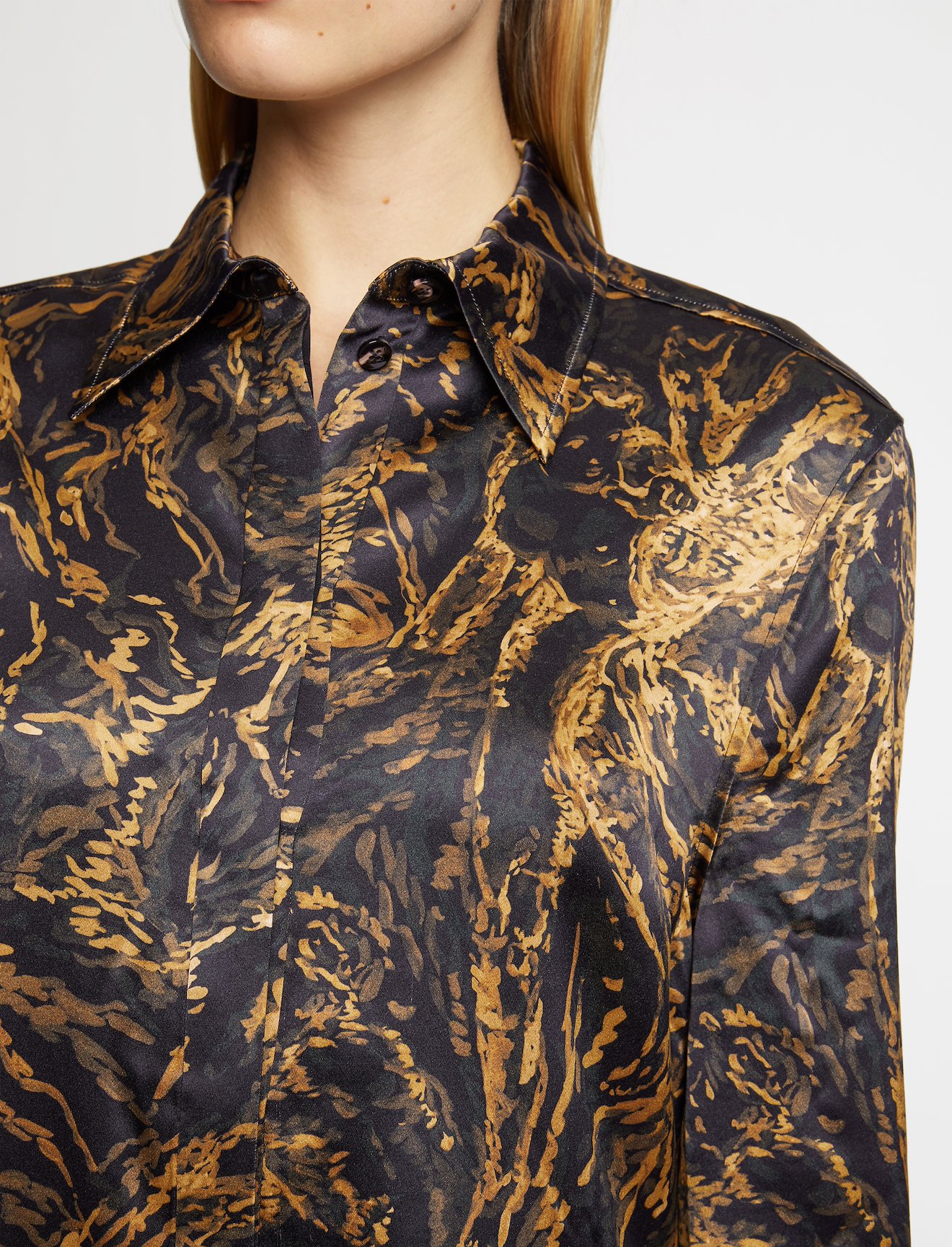 Painted Figures Satin Shirt #3