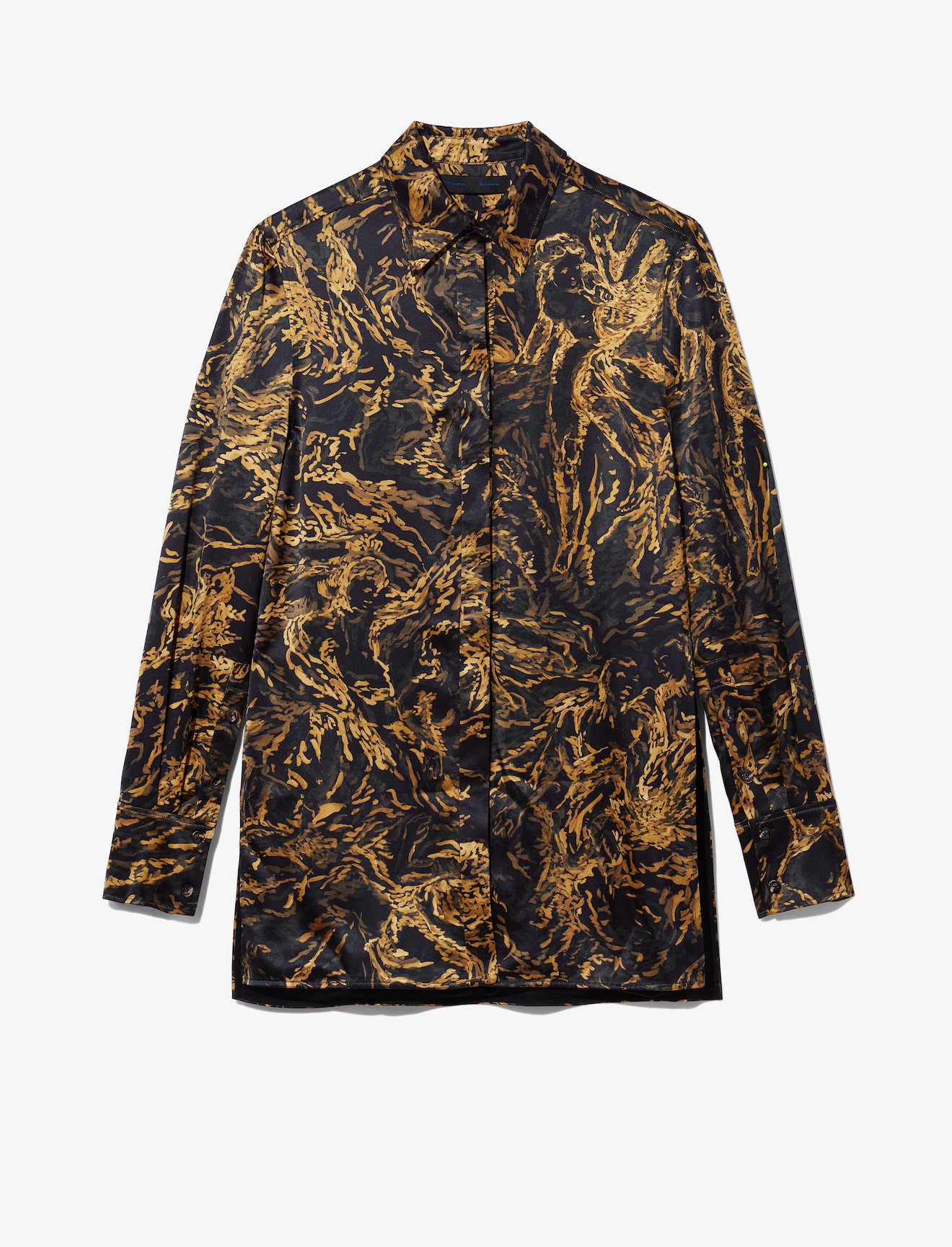 Painted Figures Satin Shirt #4