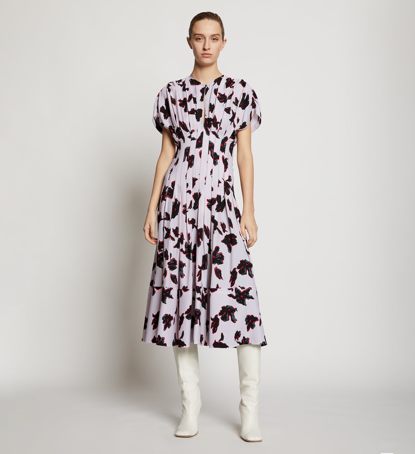 Painted Iris Fitted Waist Dress