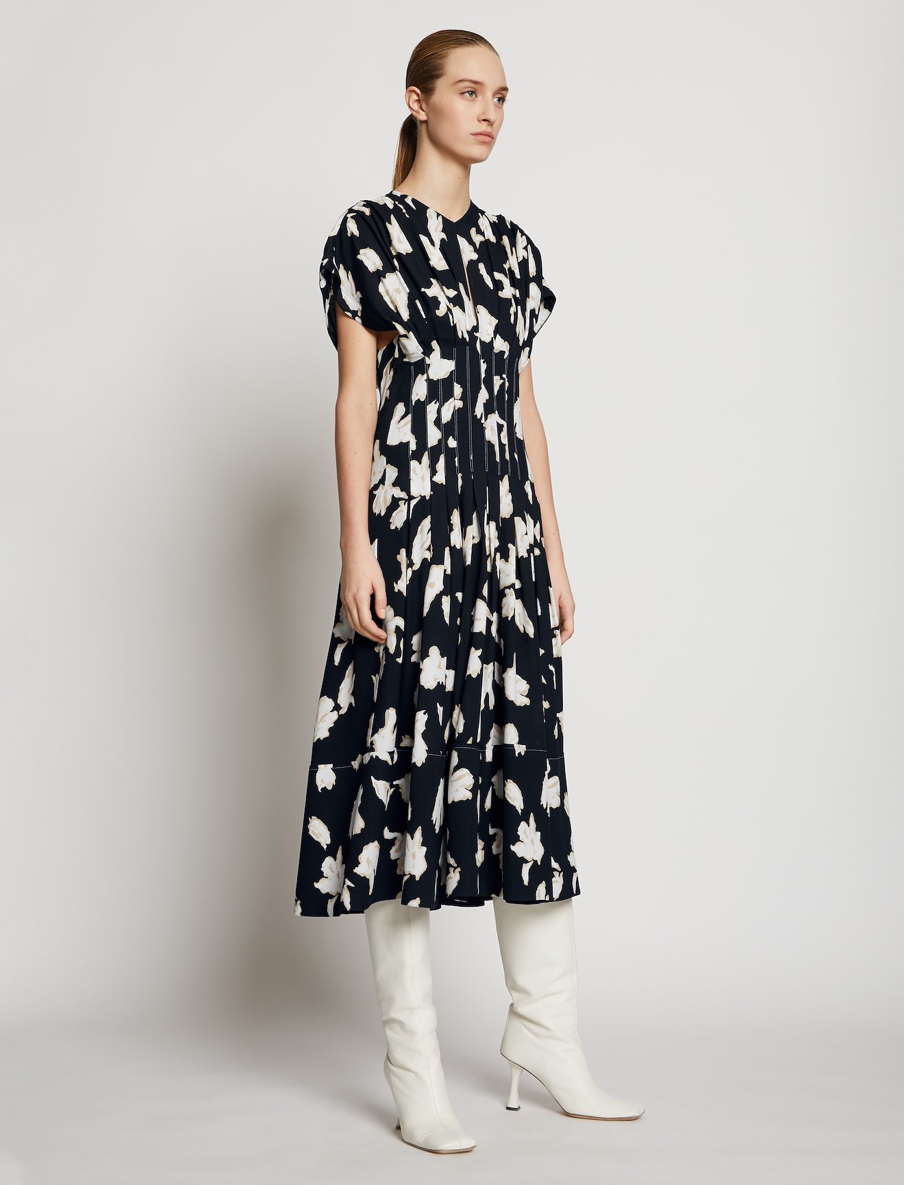Painted Iris Fitted Waist Dress #1
