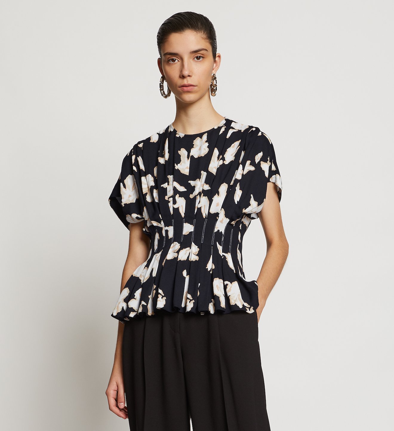 Painted Iris Fitted Waist Top