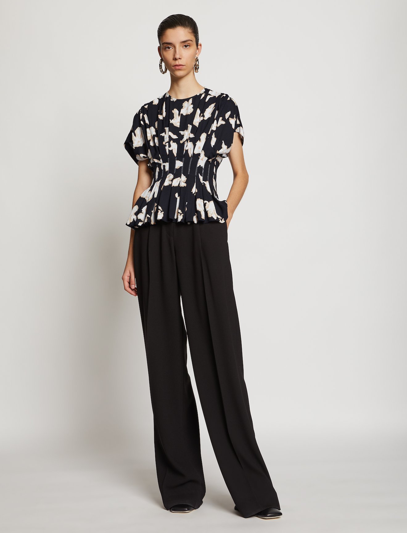 Painted Iris Fitted Waist Top #1