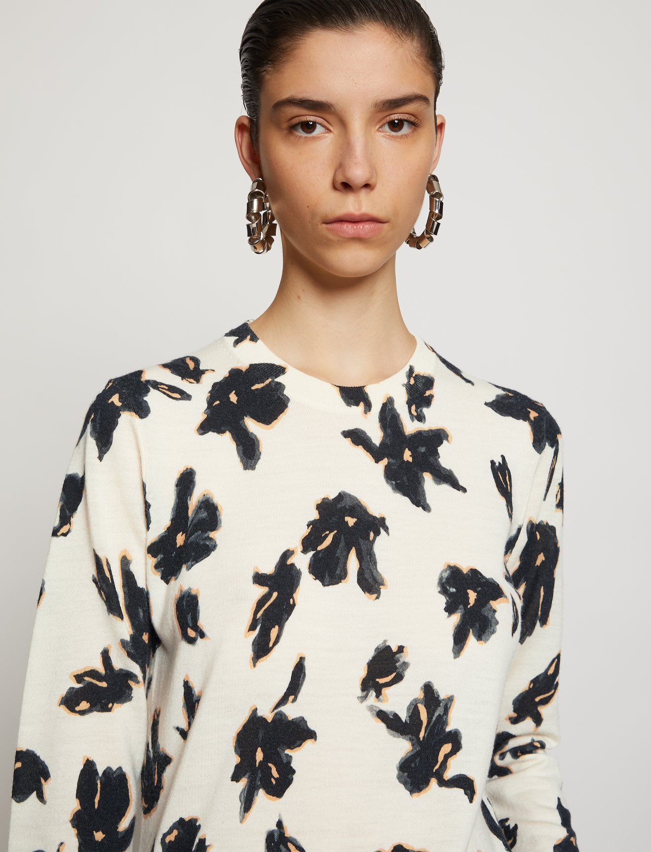Painted Iris Knit Top #3