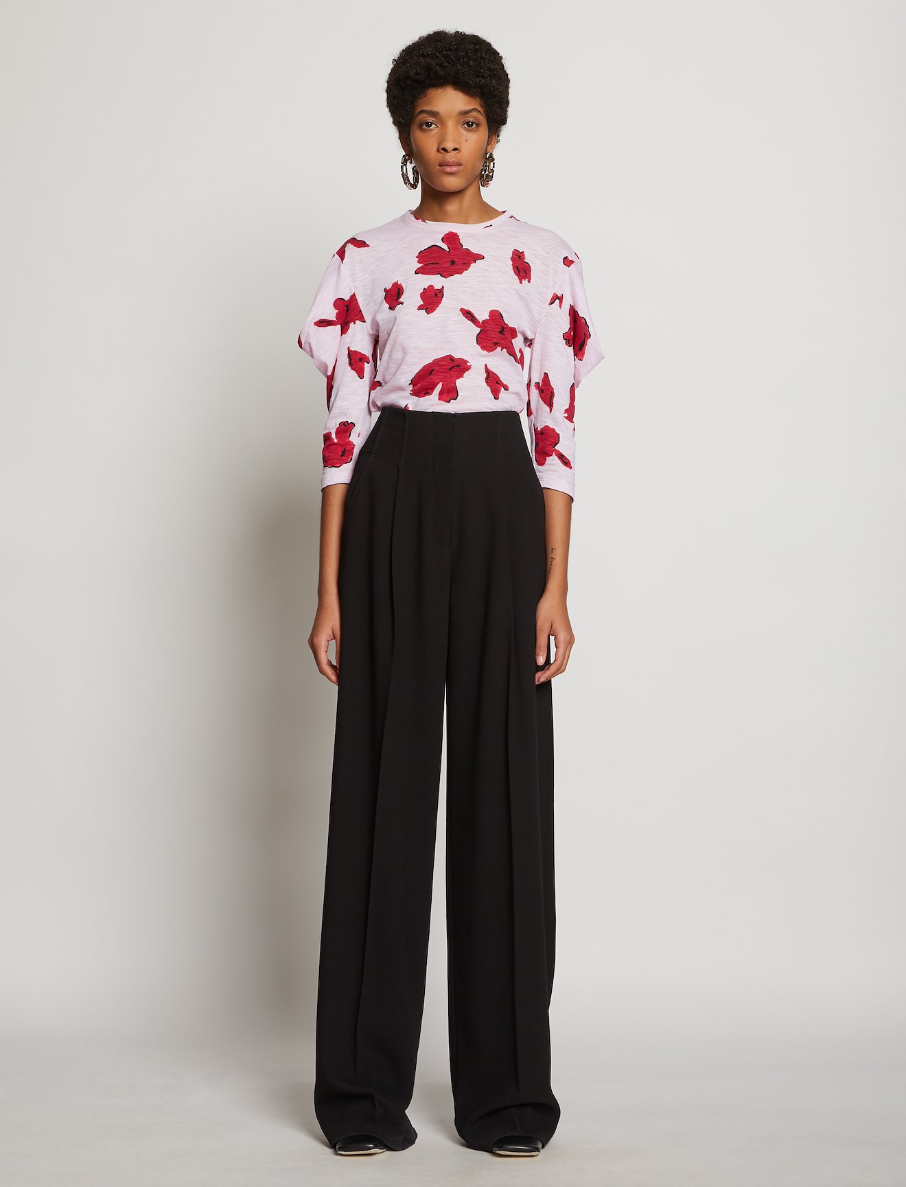 Painted Iris Puff Sleeve T-Shirt #1