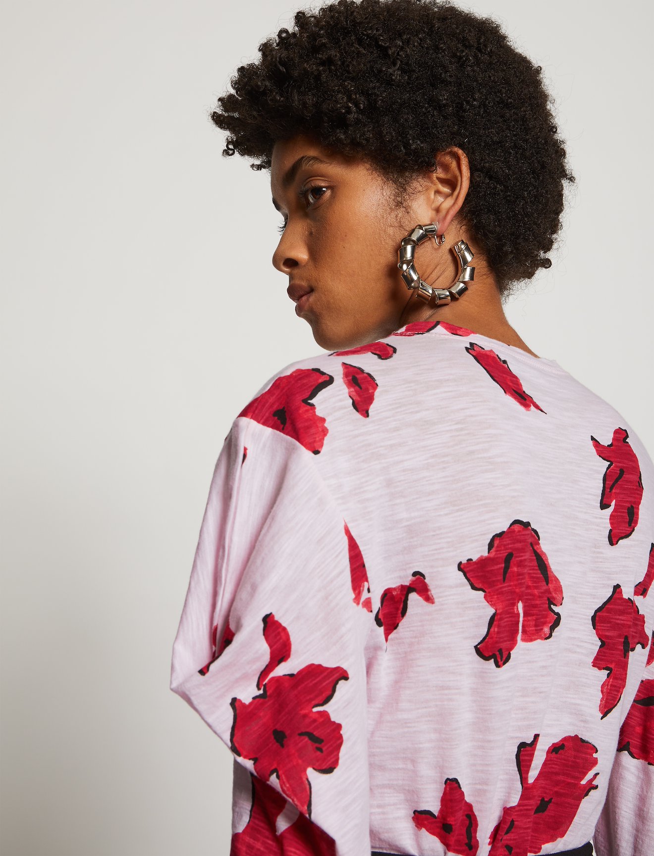 Painted Iris Puff Sleeve T-Shirt #3