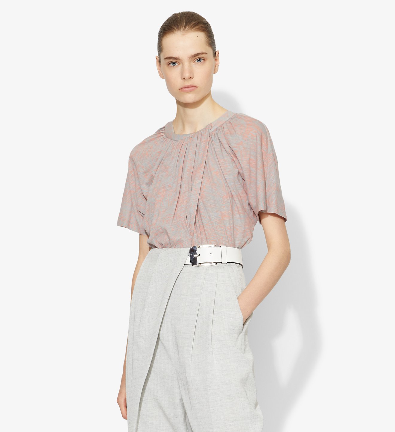 Painted Palm Overlapped T-Shirt