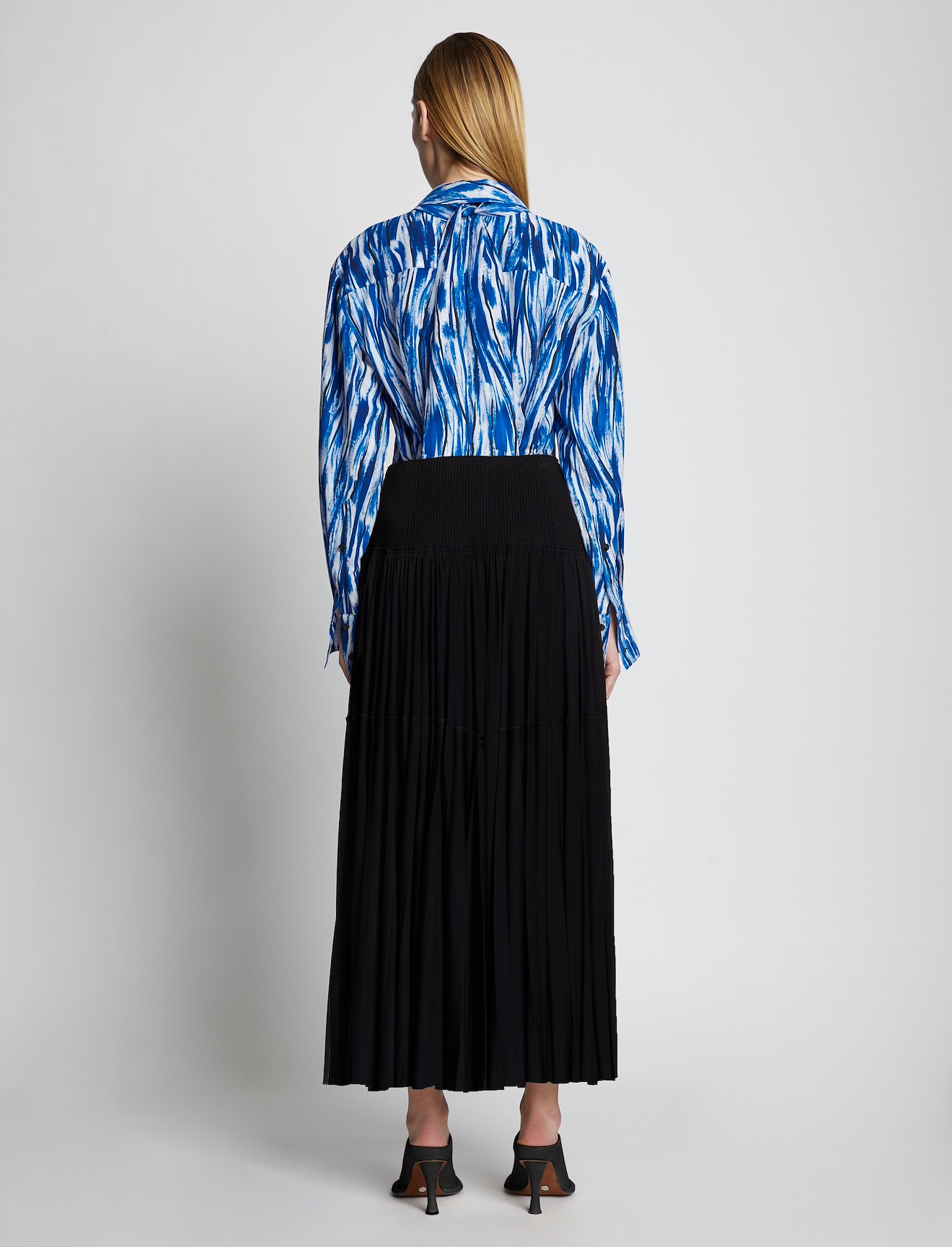 Painted Stripe Marocain Shirt #2