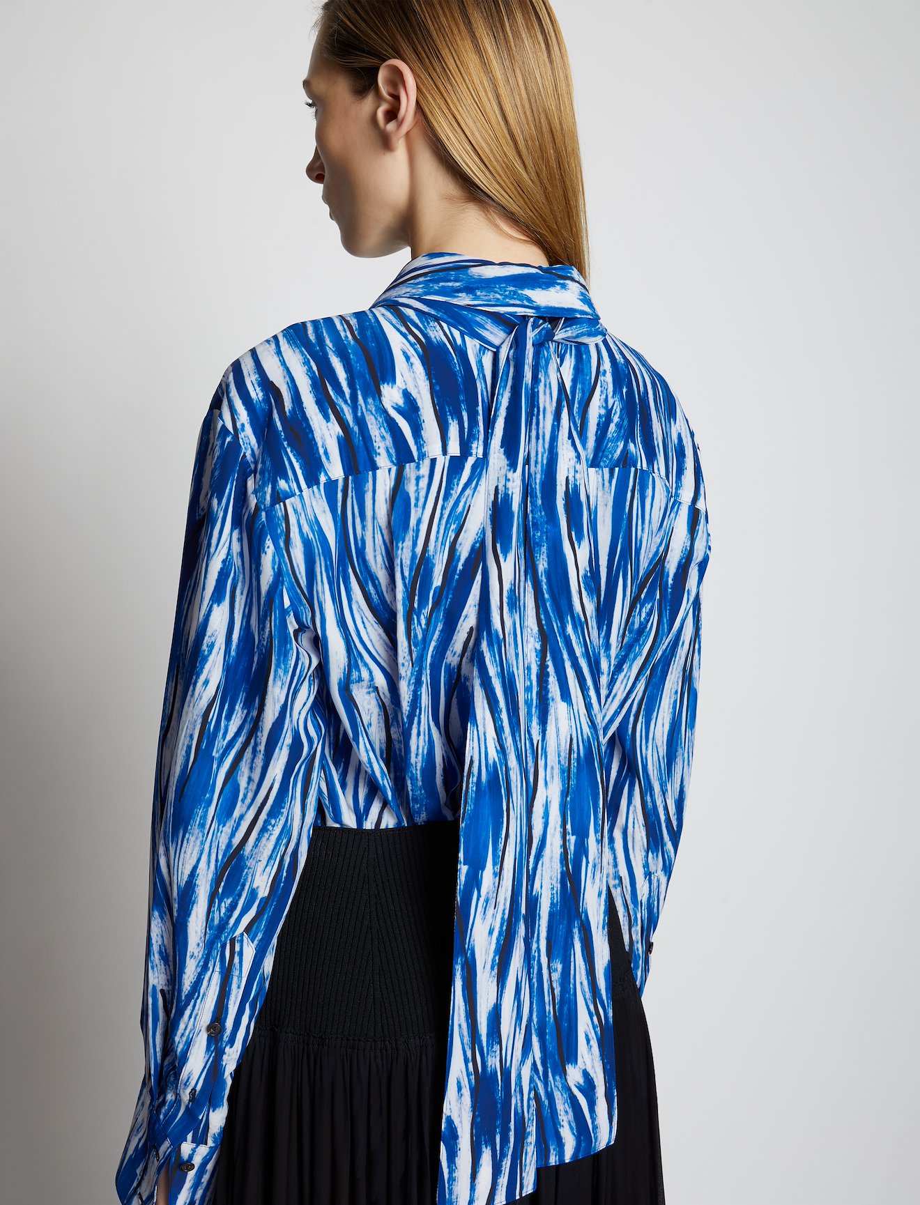 Painted Stripe Marocain Shirt #3