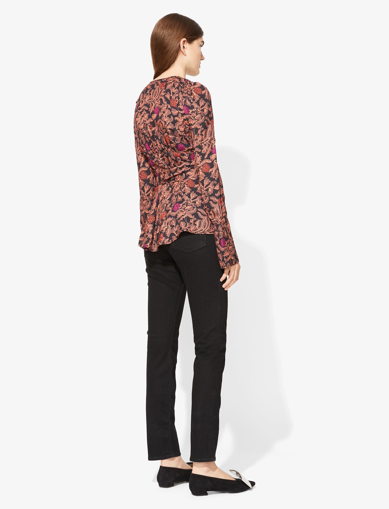 Paisley Floral Wrap Top #2