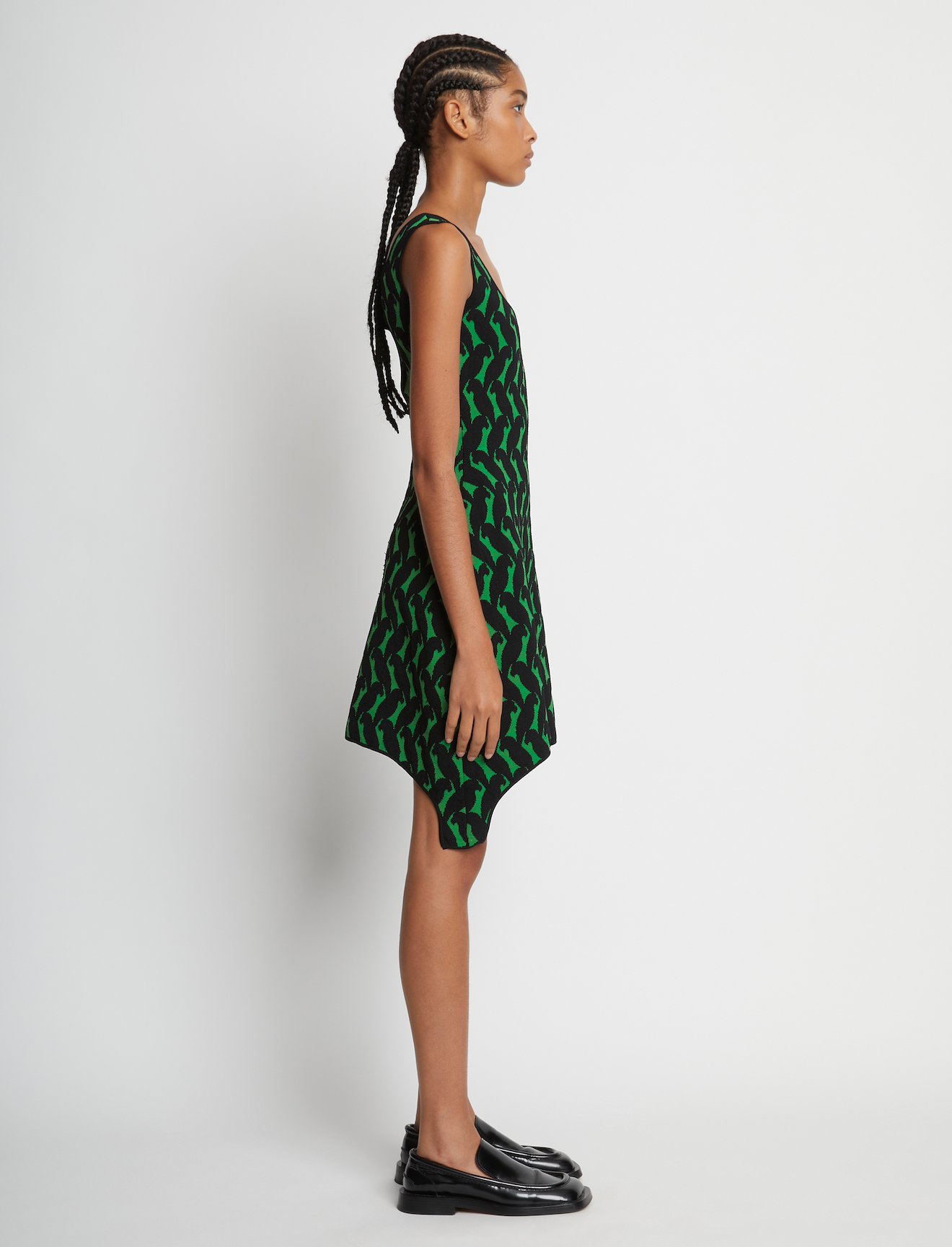 Parrot Jacquard Sculpted Tank Dress #1