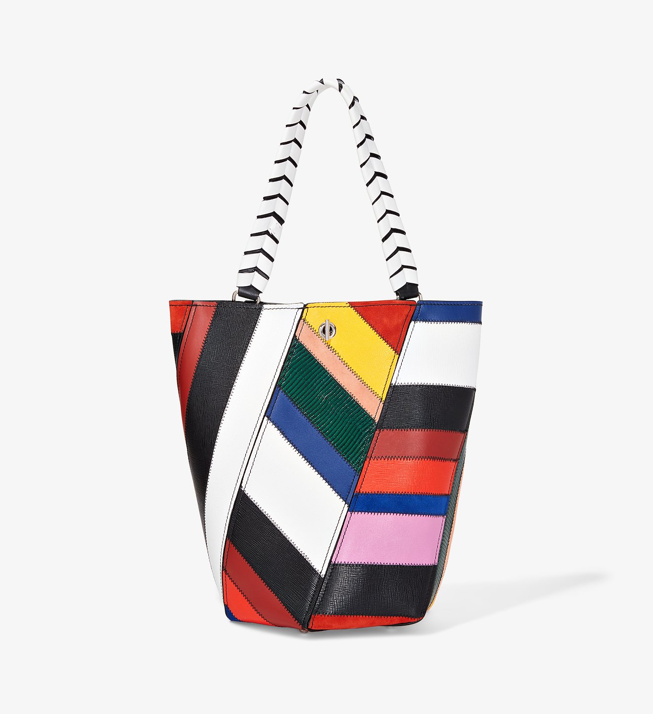 Patchwork Medium Hex Bucket Bag