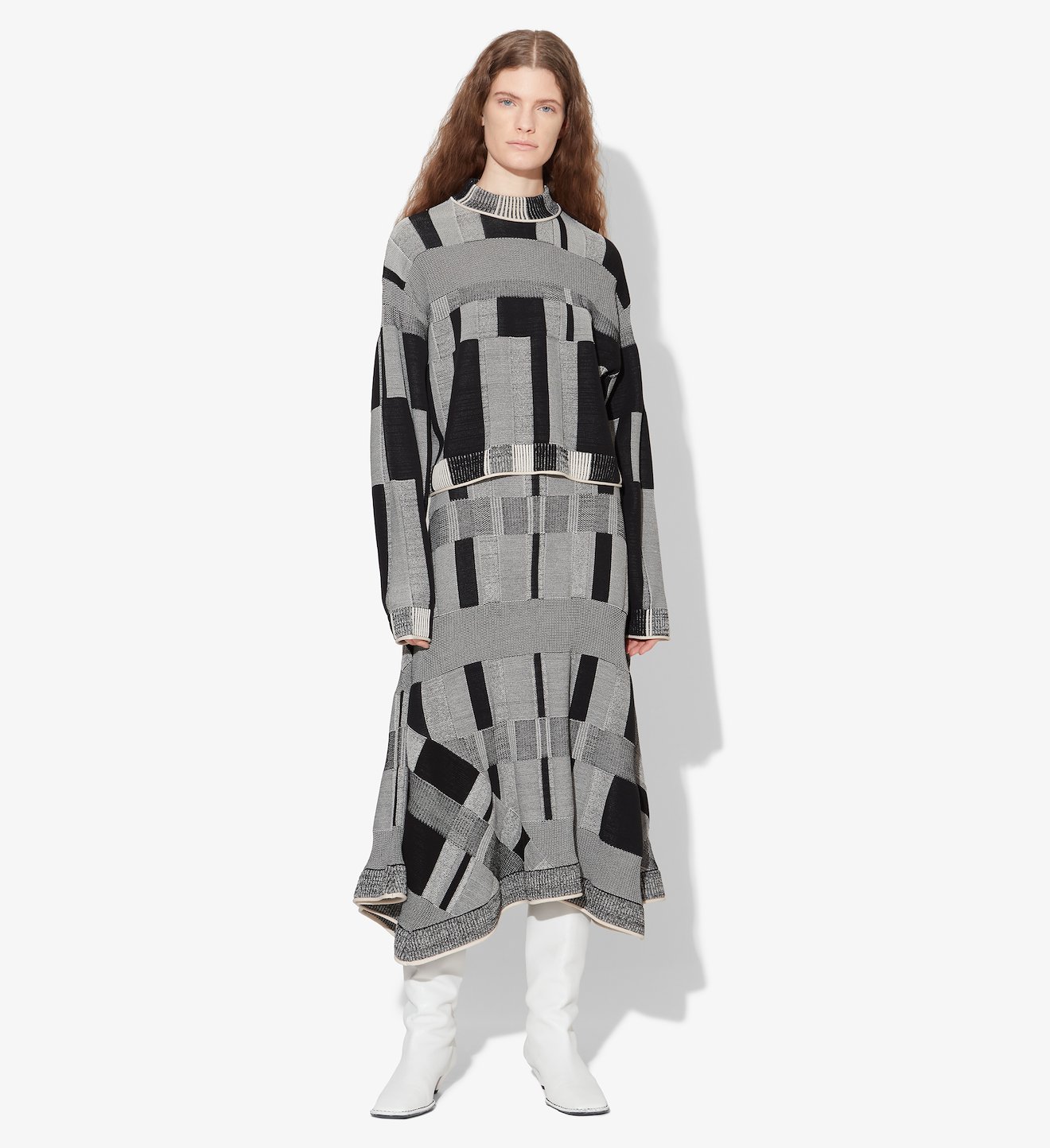 Patchwork Plaid Skirt