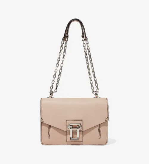 Pebbled Leather Hava Chain Shoulder Bag
