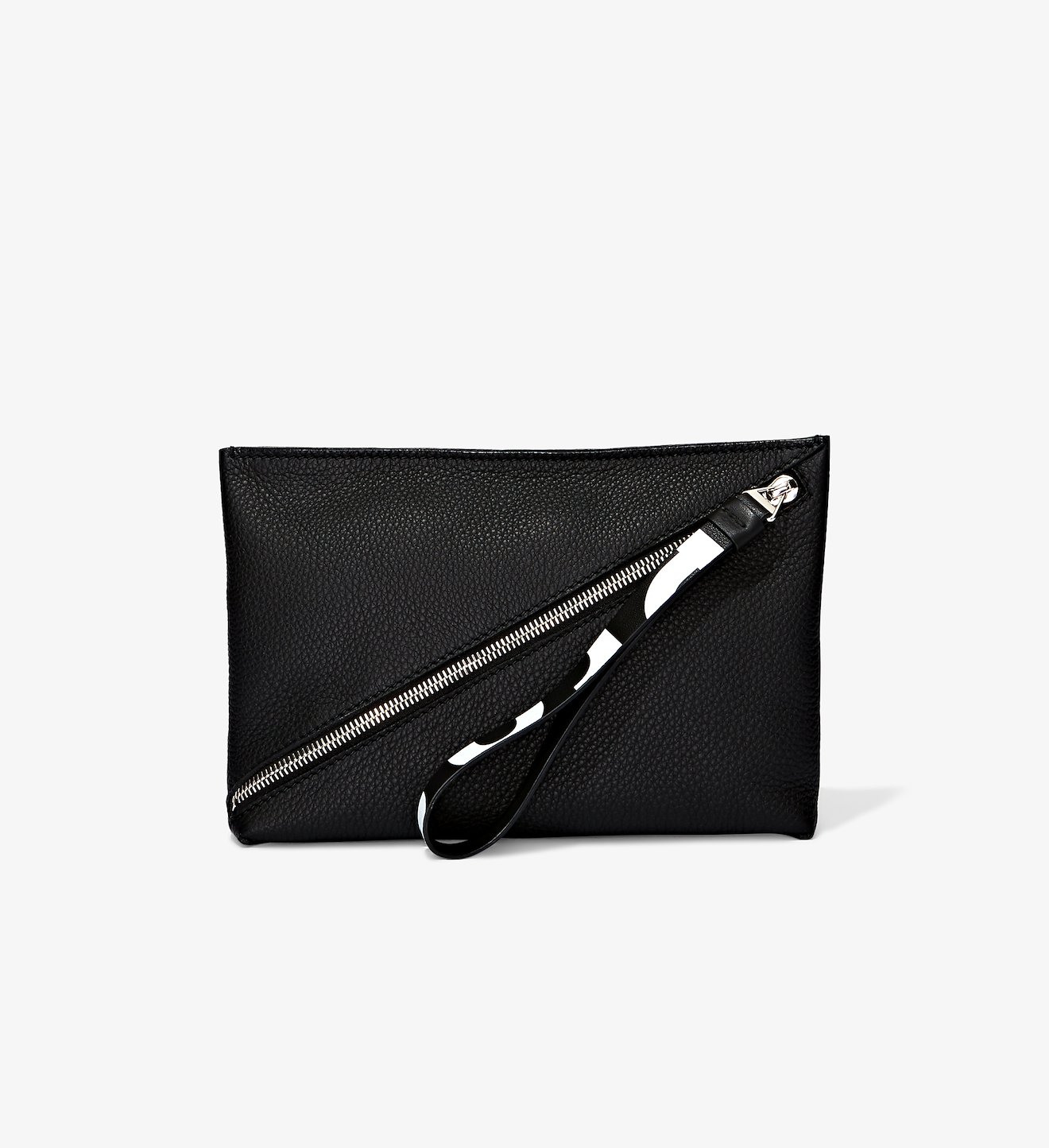 Pebbled Leather Zip Pouch