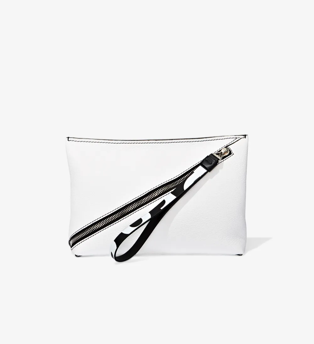 Pebbled Leather Zip Pouch